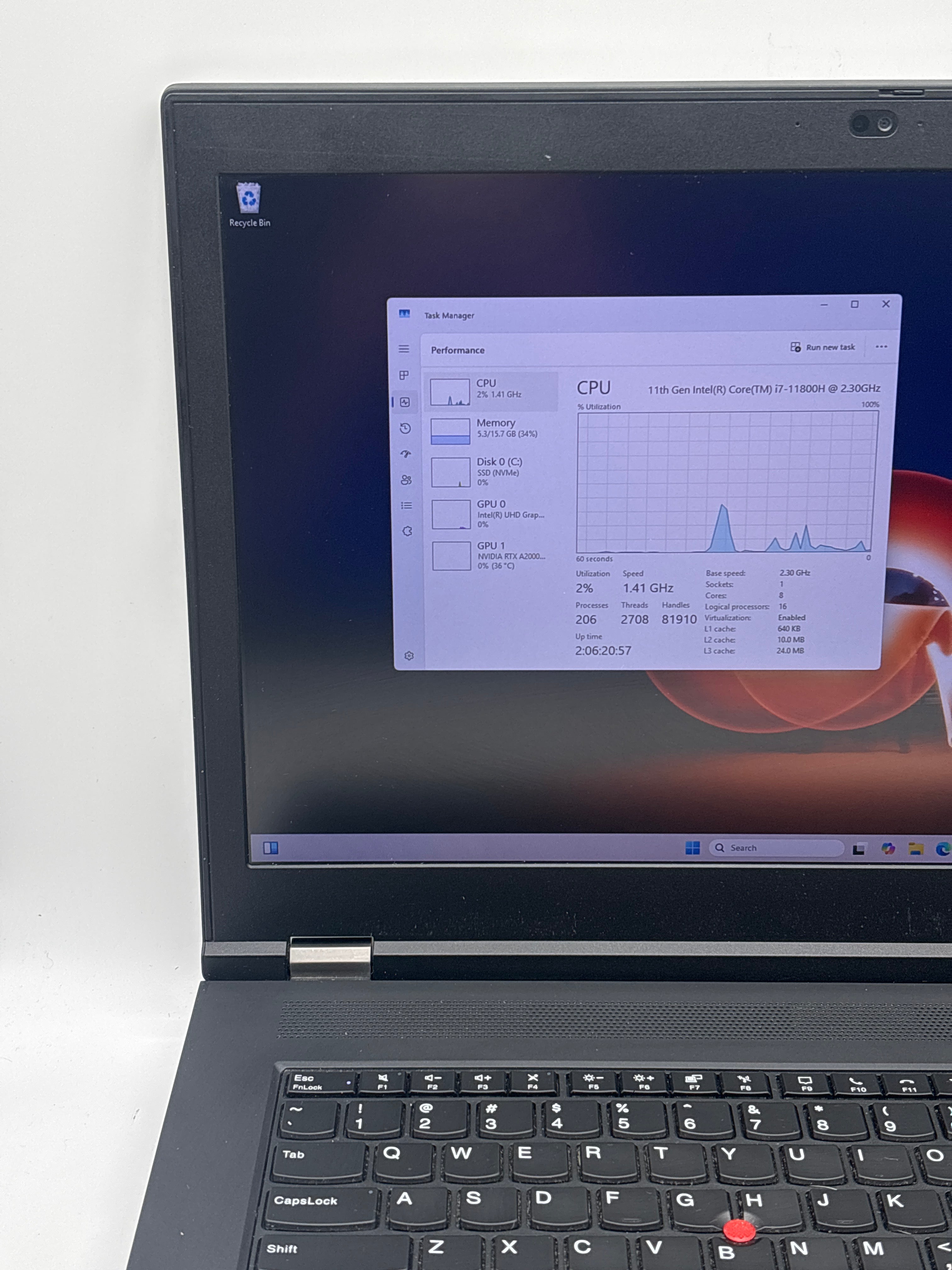Lenovo ThinkPad P17 Gen 2 i7-11800H 16GB RAM 512GB SSD RTX A2000