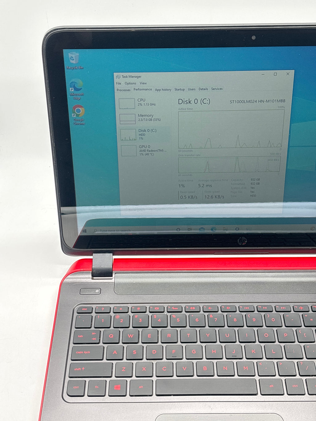 HP Beats Special Edition 15-P390NR AMD A10 8GB RAM 1TB HDD - For Parts (Bad HDD)