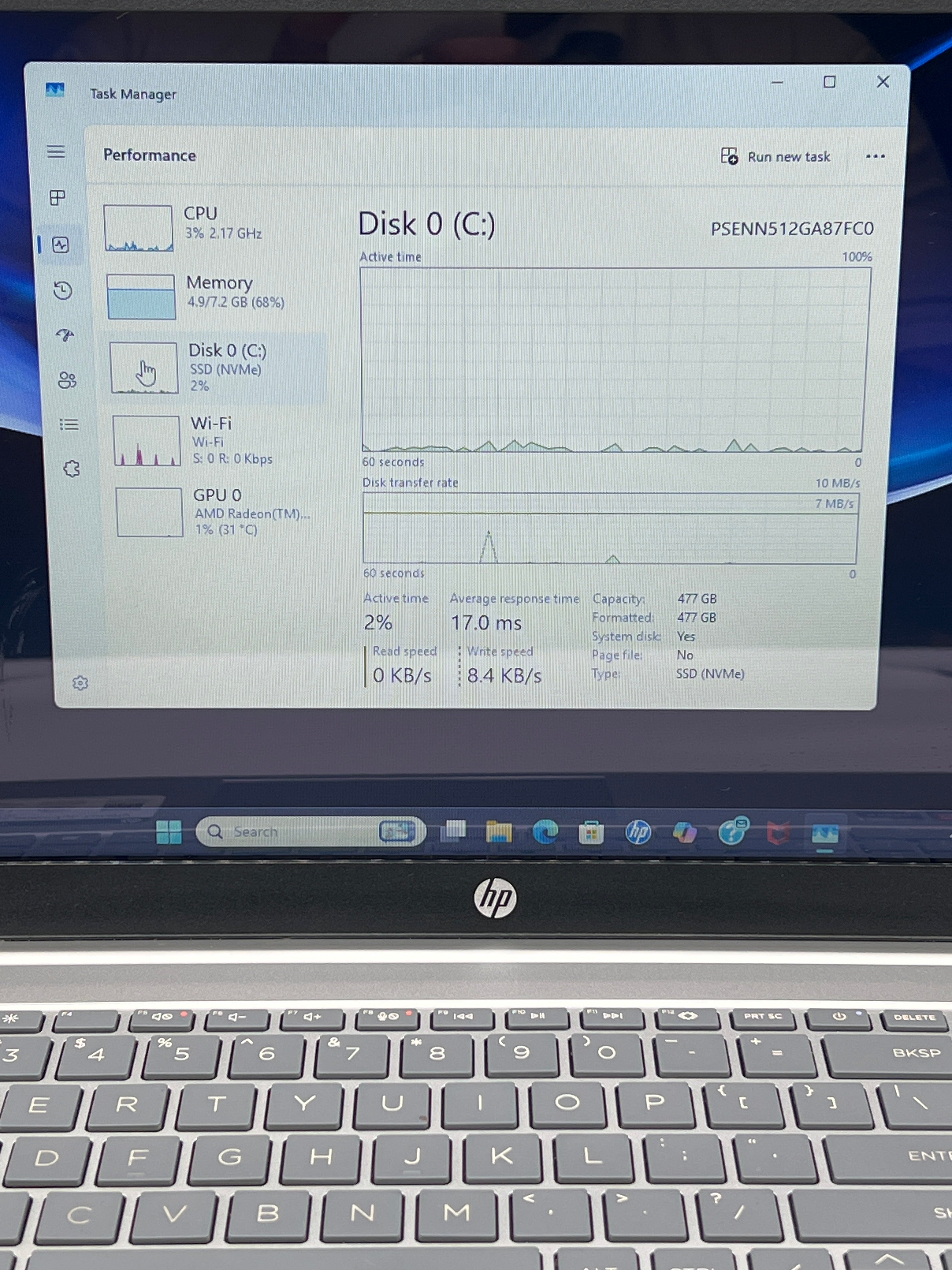 HP 15-FC0025DX 15" AMD Ryzen 5 8GB RAM 512GB SSD