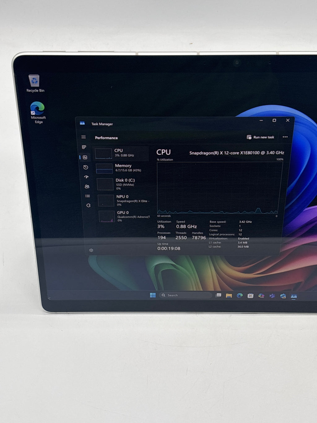 Microsoft 11th Edition 2077 Snapdragon X12 Core 16GB RAM 512GB SSD