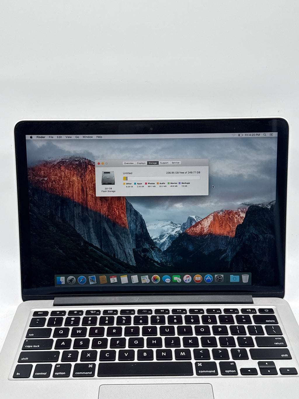 Apple MacBook Pro 15" A1398 i5 8gb RAM 256GB Flash Storage - Used