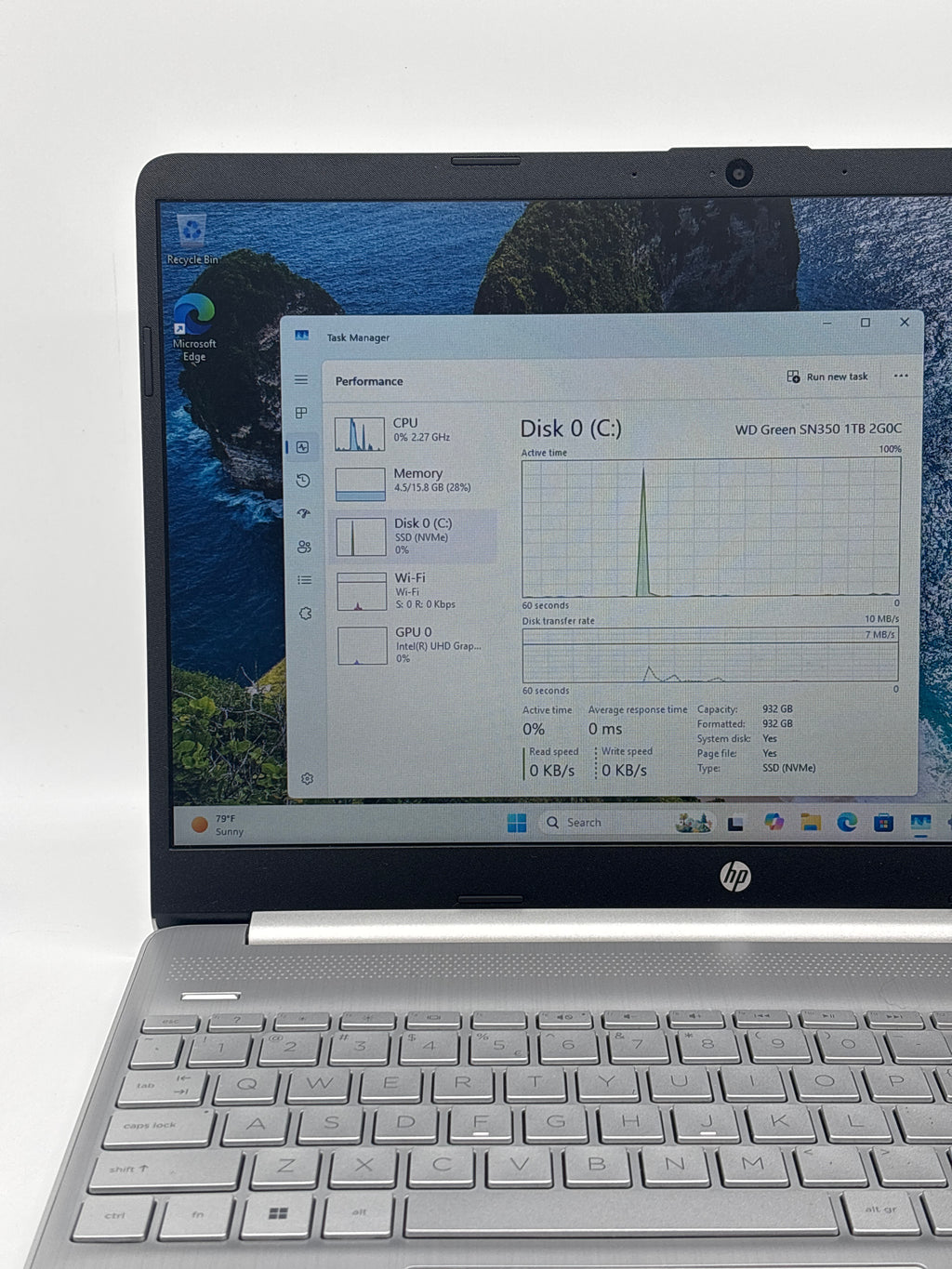 HP 15s-fq0008nia Intel Celeron N4120 16GB RAM 1TB SSD