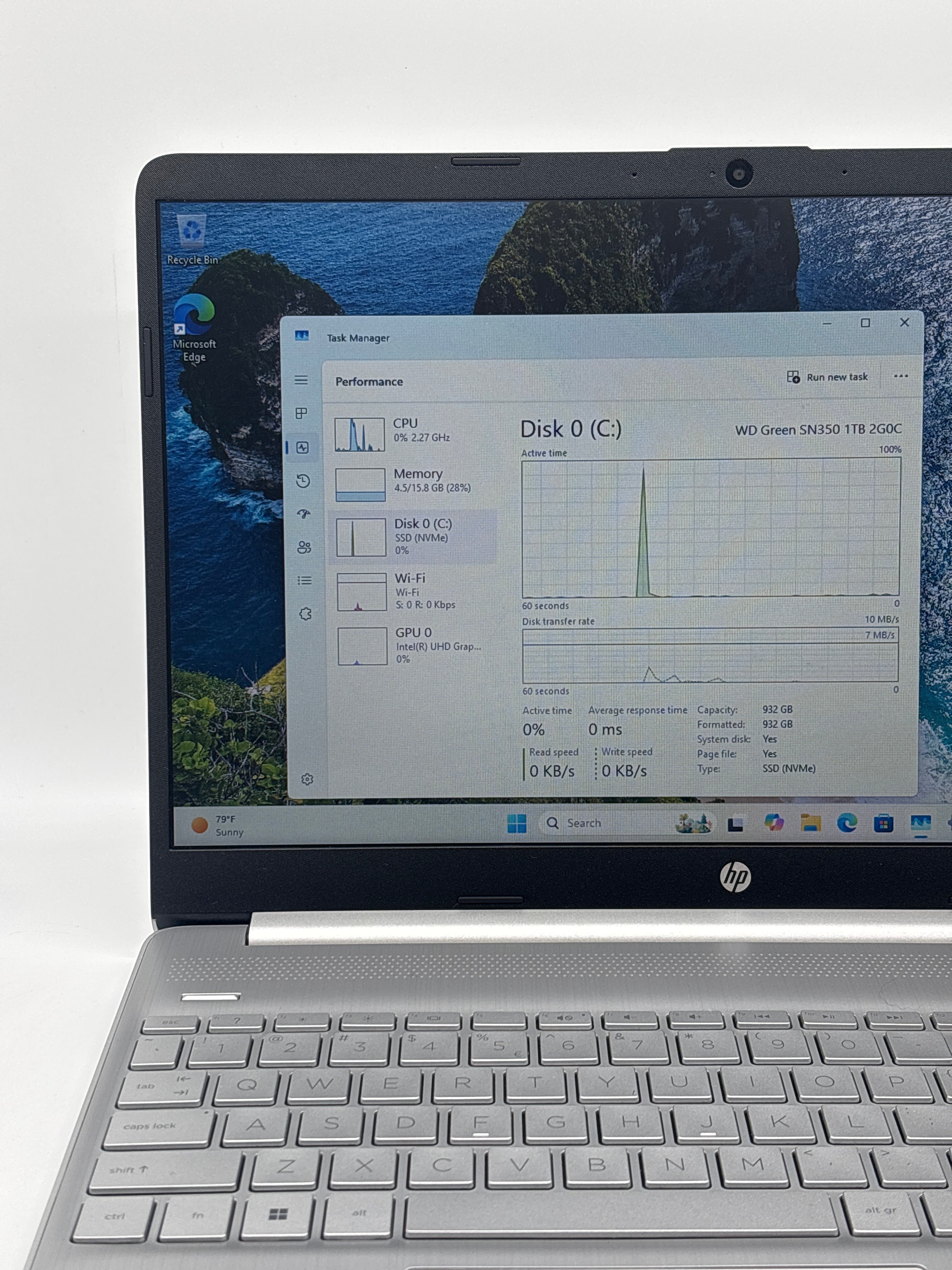 HP 15s-fq0008nia Intel Celeron N4120 16GB RAM 1TB SSD