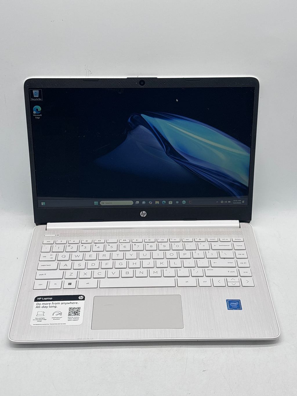 HP 14-dq0052dx 14" Intel Celeron N4120 8GB RAM 64GB SSD White - Used