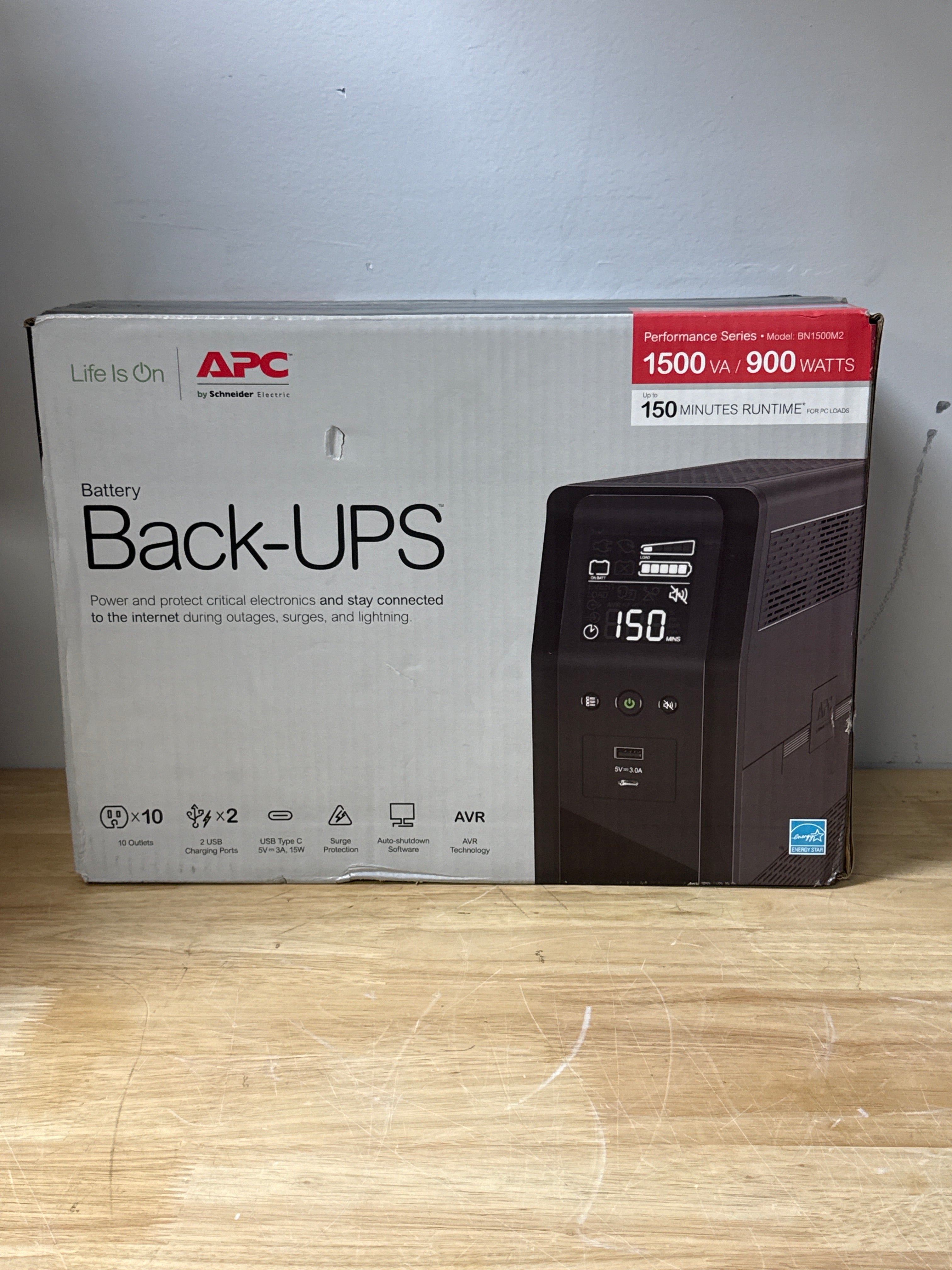 APC Back-UPS Pro 1500VA 900W Battery Backup BN1500M2 New