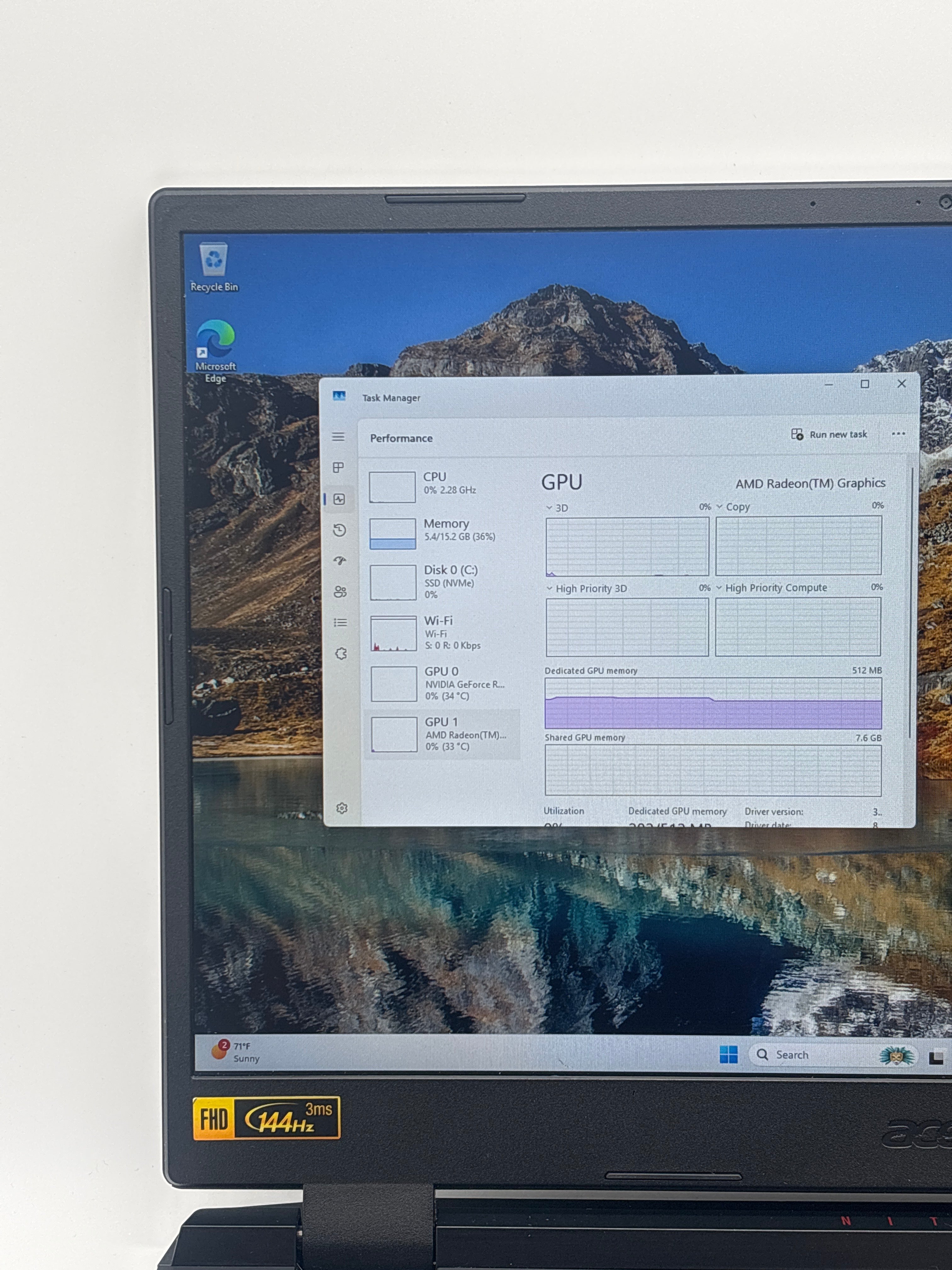 Acer Nitro 5 N22C2 Ryzen 7 6800H 16GB RAM 1TB SSD GeForce RTX 3060