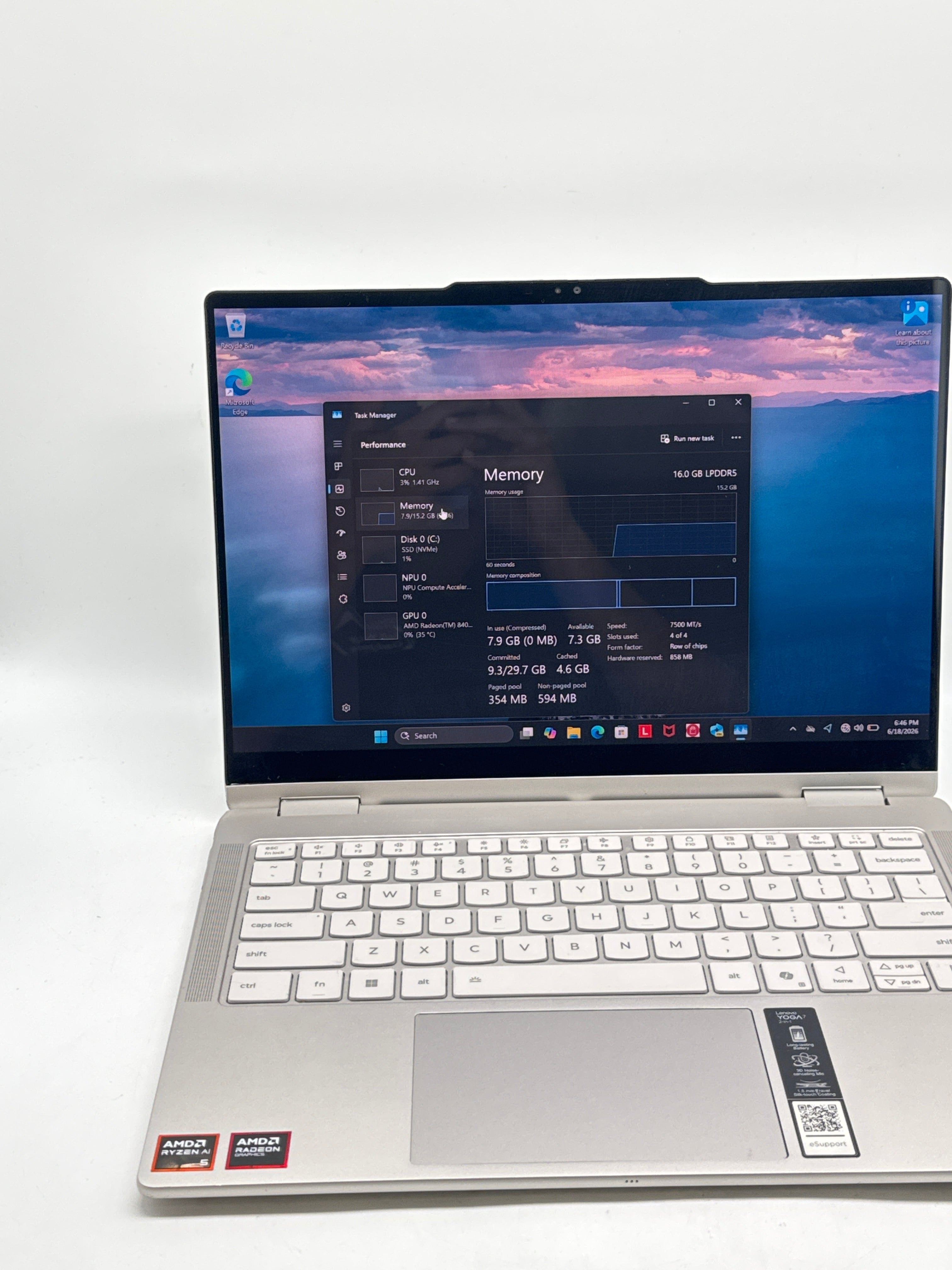 Lenovo Yoga 7 2-in-1 14" Ryzen AI 5 340 16GB 512GB SSD - Used