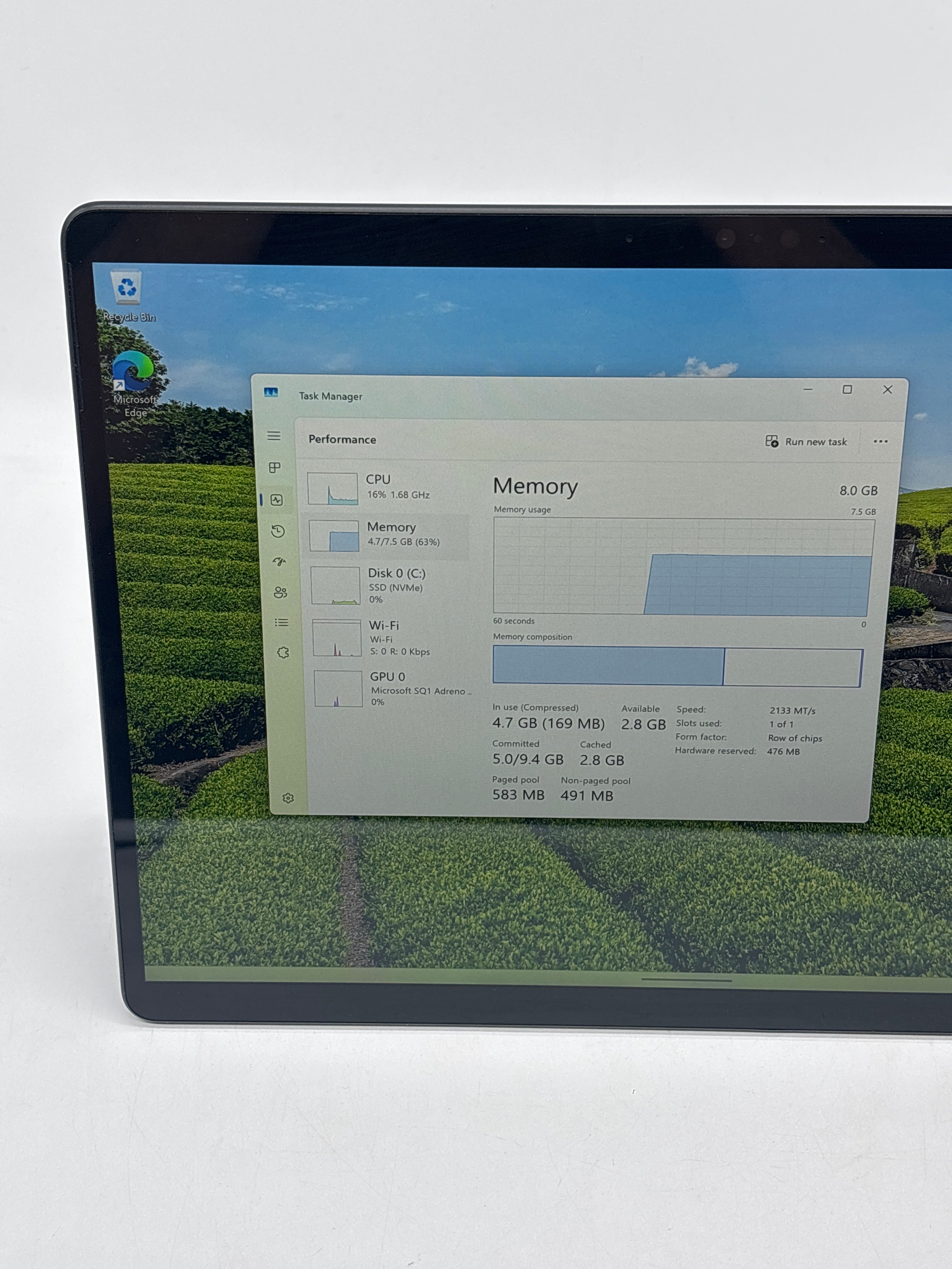 Microsoft Surface Pro X 1876 SQ1 8GB RAM 128GB SSD