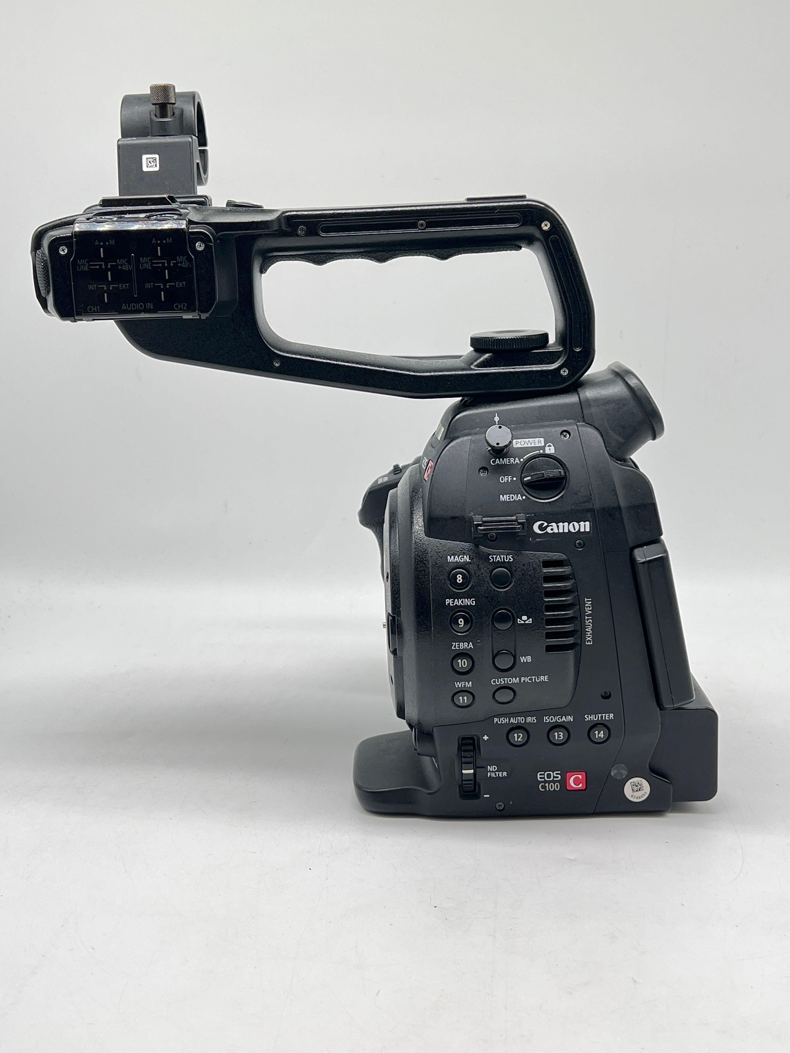 Canon EOS C100 Cinema Camcorder Camera  w/ top and side handle - Used