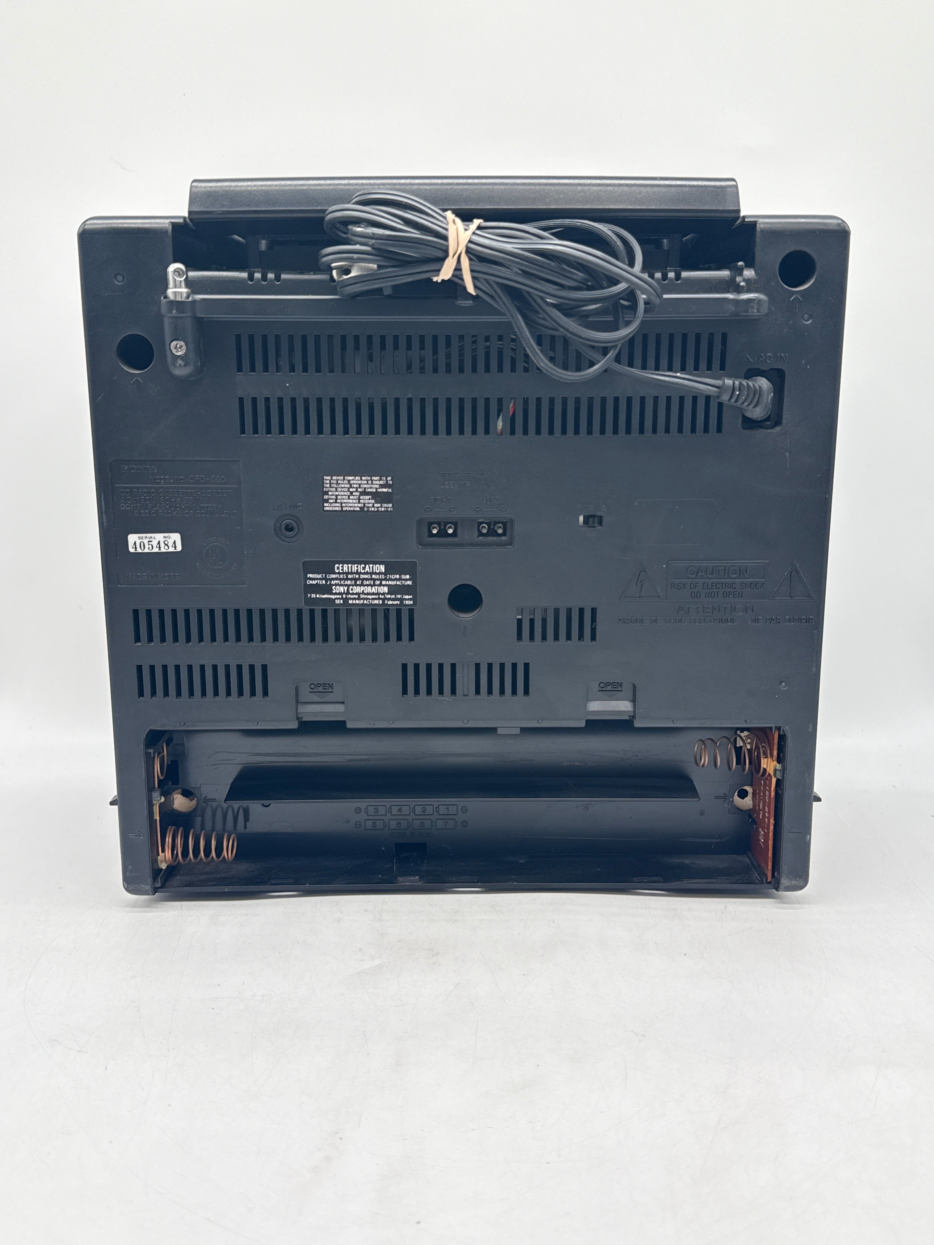 Sony CFD-560 CD Player Radio Stereo Cassette Boombox - For Parts