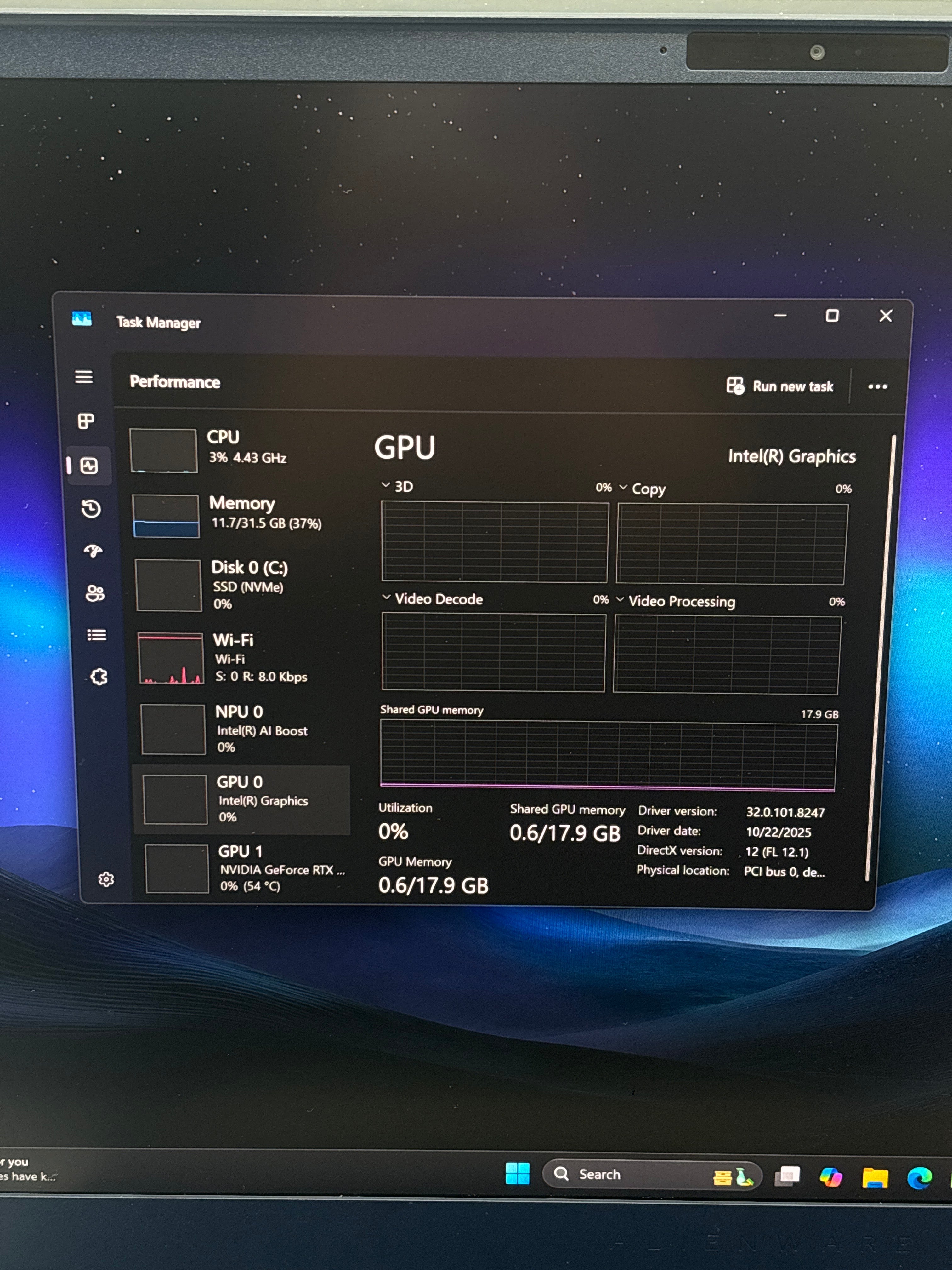 Dell Alienware 16X Aurora AC16251 Core Ultra 9 275HX 32GB RAM 1TB SSD