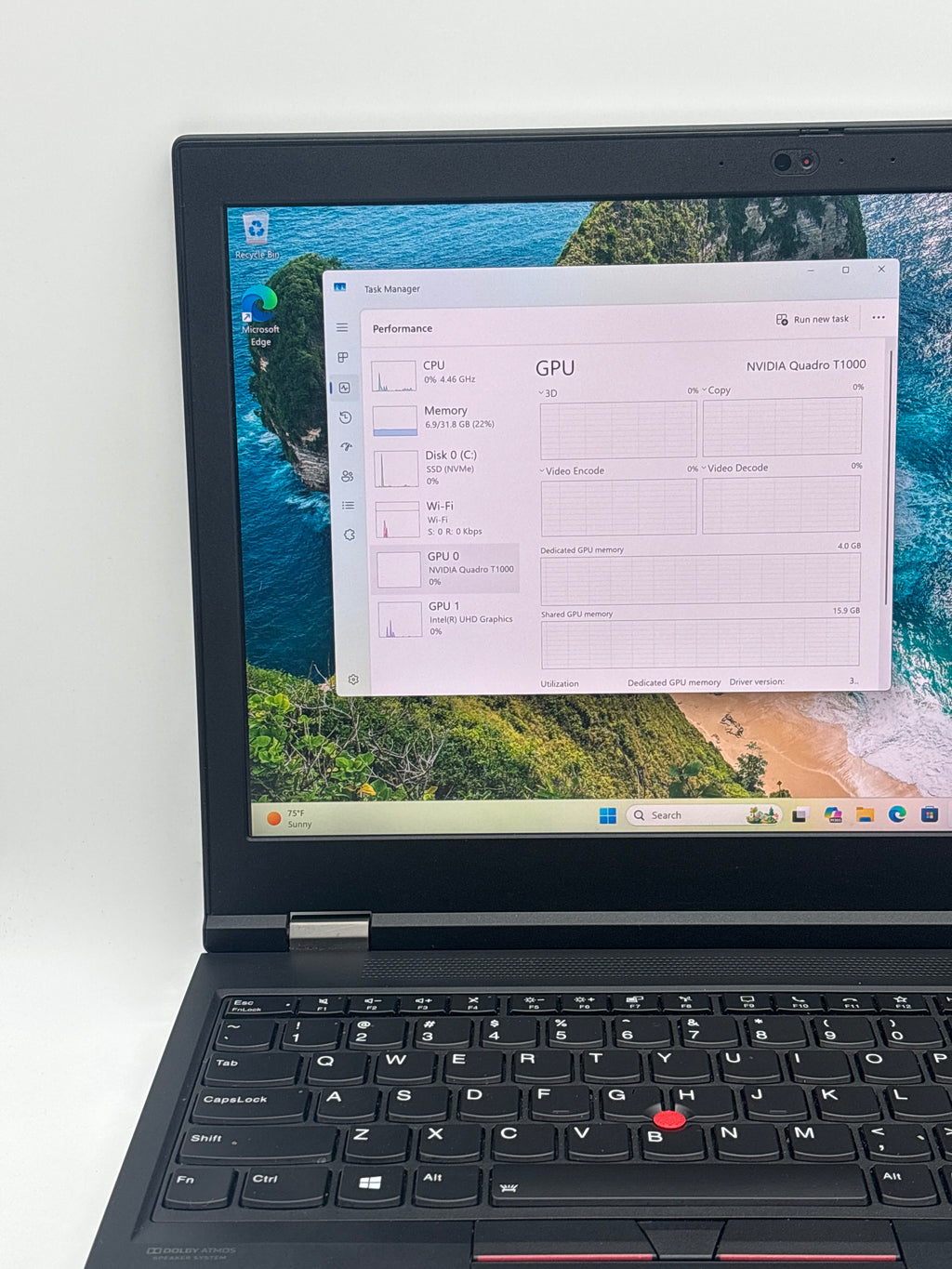 Lenovo ThinkPad P15 Gen 1 i7-10750H 32GB RAM 1TB SSD T1000
