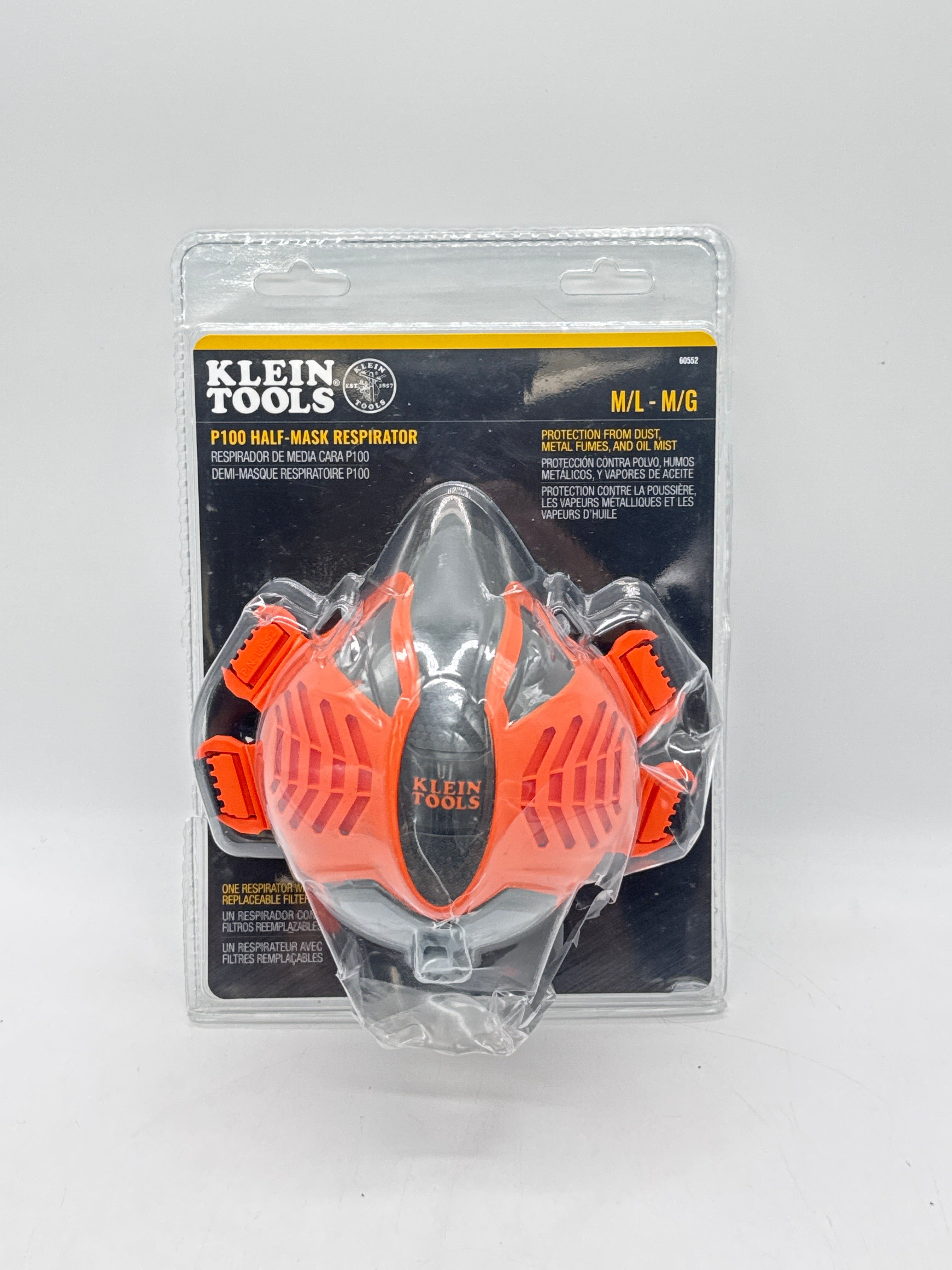 Klein Tools NIOSH P100 Half Mask Respirator M/L - New In Box