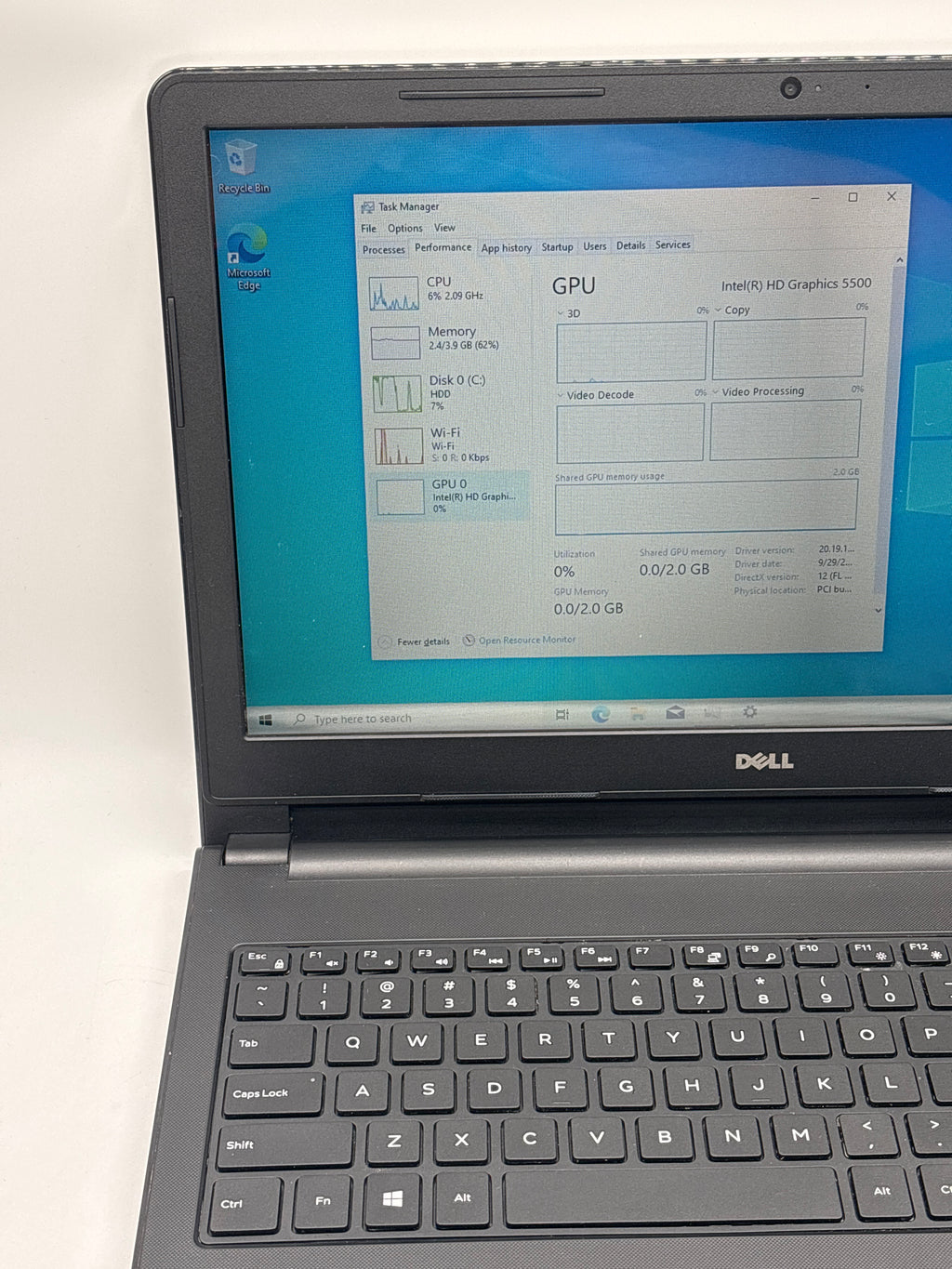 Dell Inspiron 3558 15.6" i3-5015U 4GB RAM 1TB HDD
