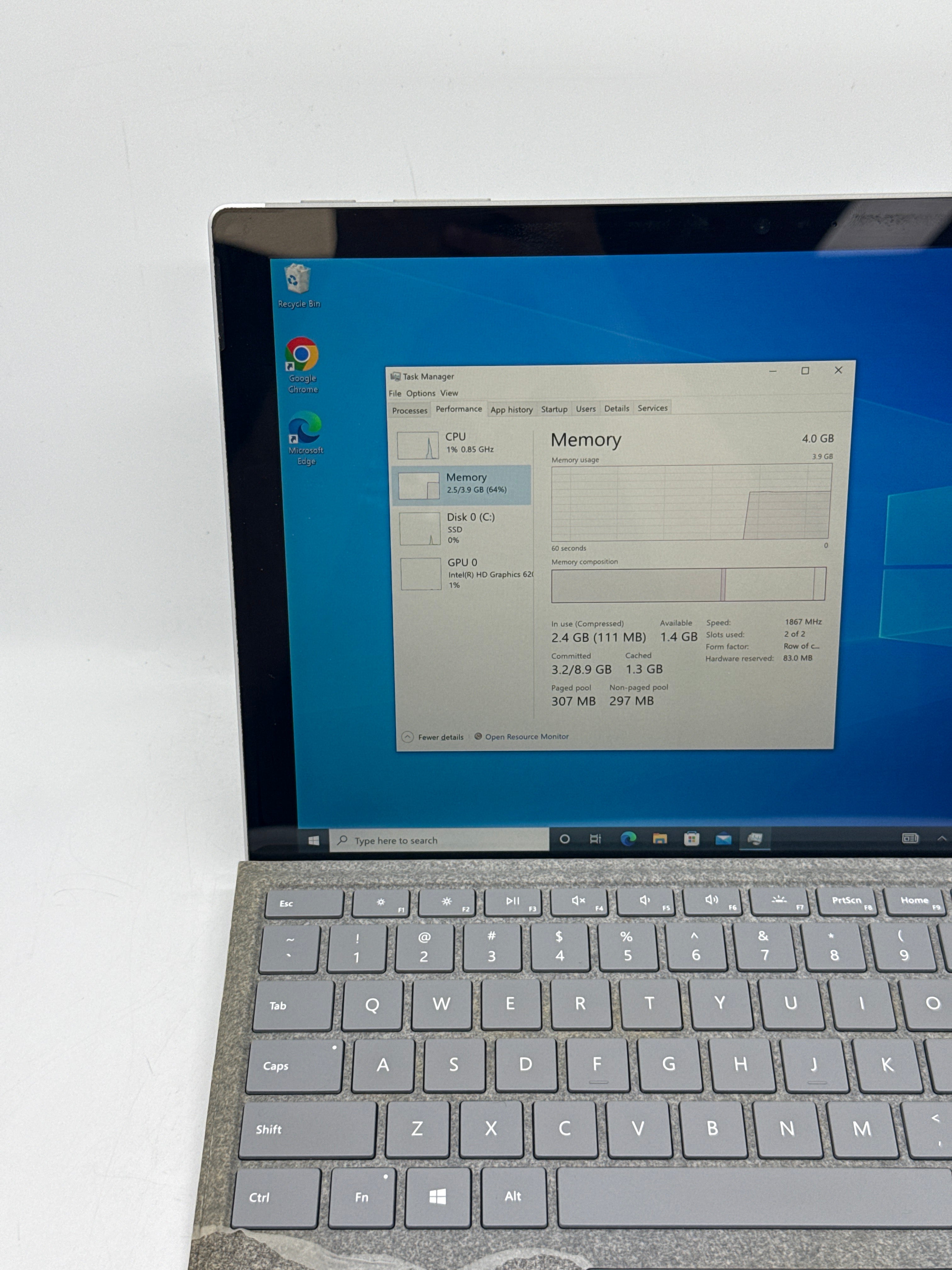 Microsoft Surface Pro 5 13" Core i5-7300U 4GB RAM 128GB SSD - Used