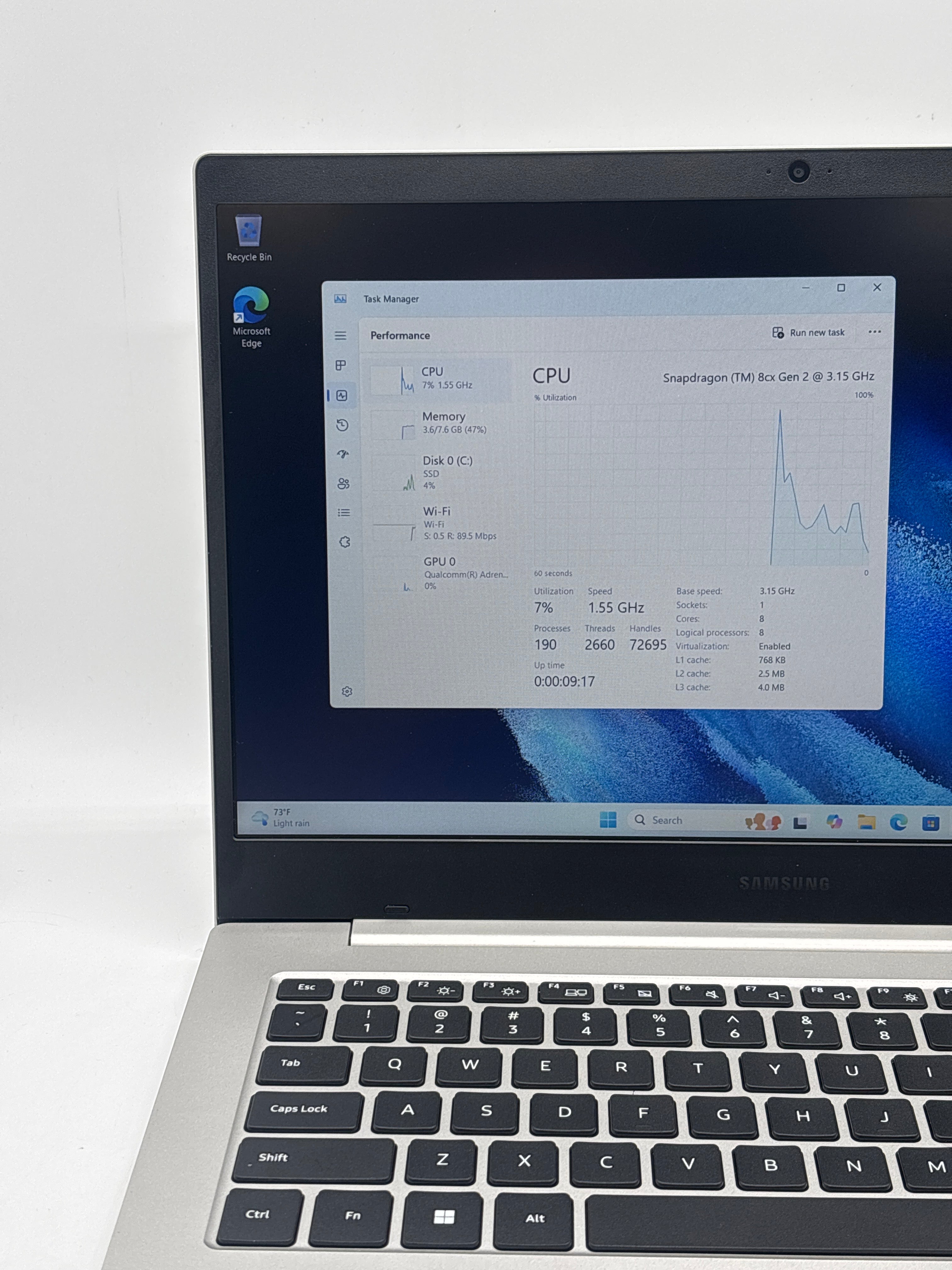 Samsung Galaxy Book Go 5G NP545XLA Snapdragon 8cx Gen 2 8GB RAM 256GB SSD