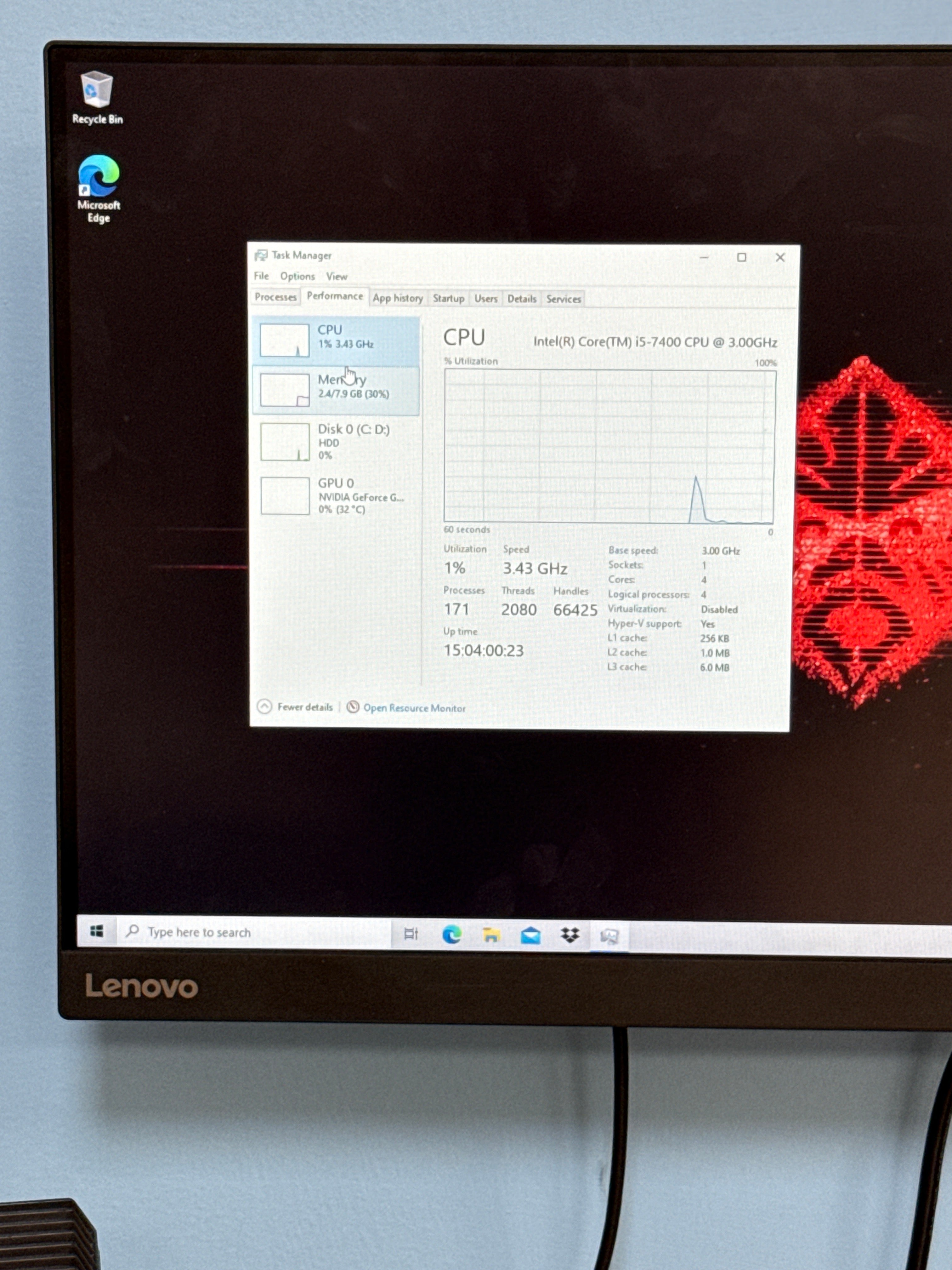 HP Omen 870 224 Gaming PC Intel i5 7400 GTX 1060 8GB RAM 1TB HDD Windows 10