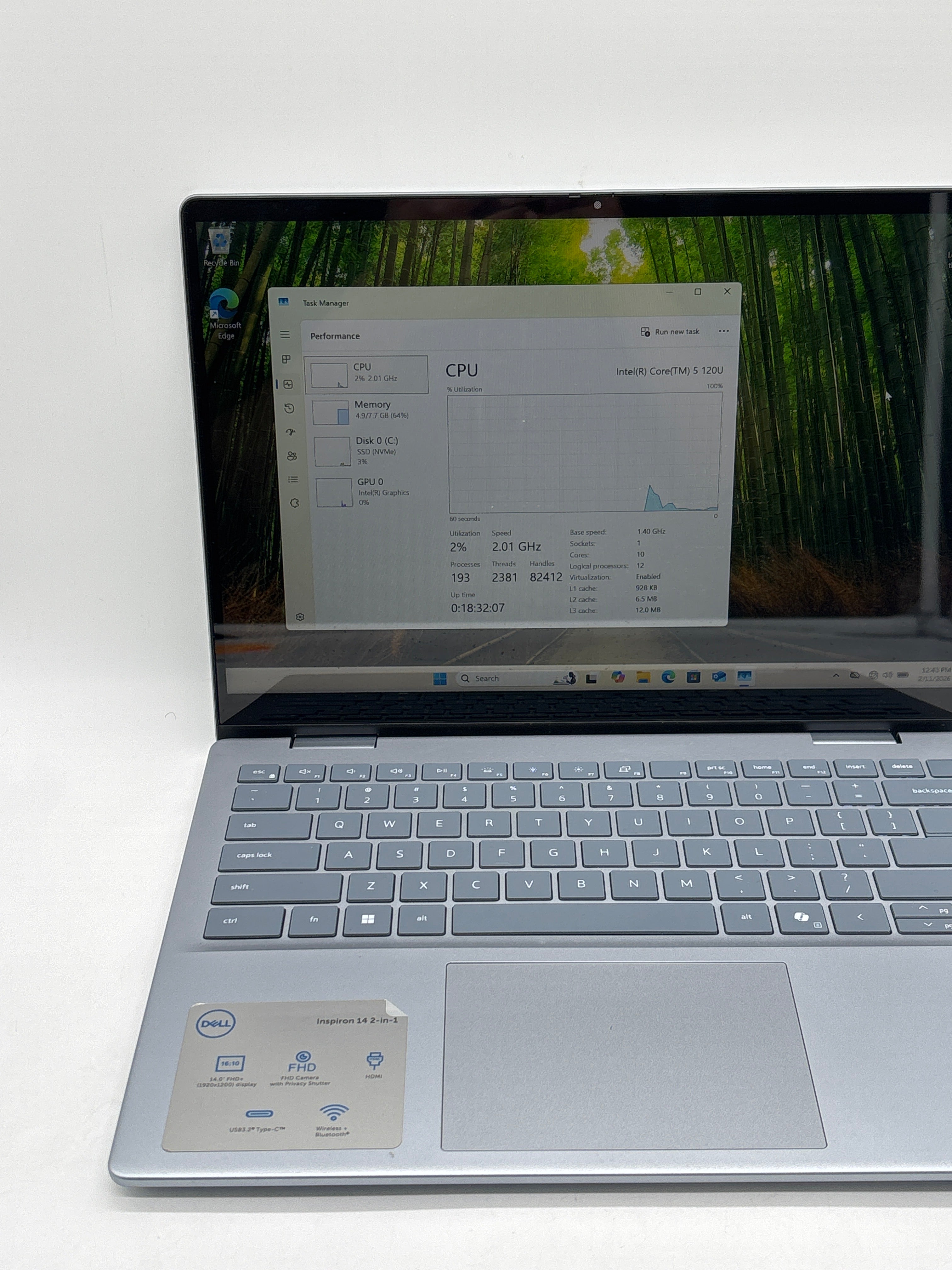 Dell Inspiron 14 2-in-1 Core 5 120U 8GB RAM 512GB SSD - Used