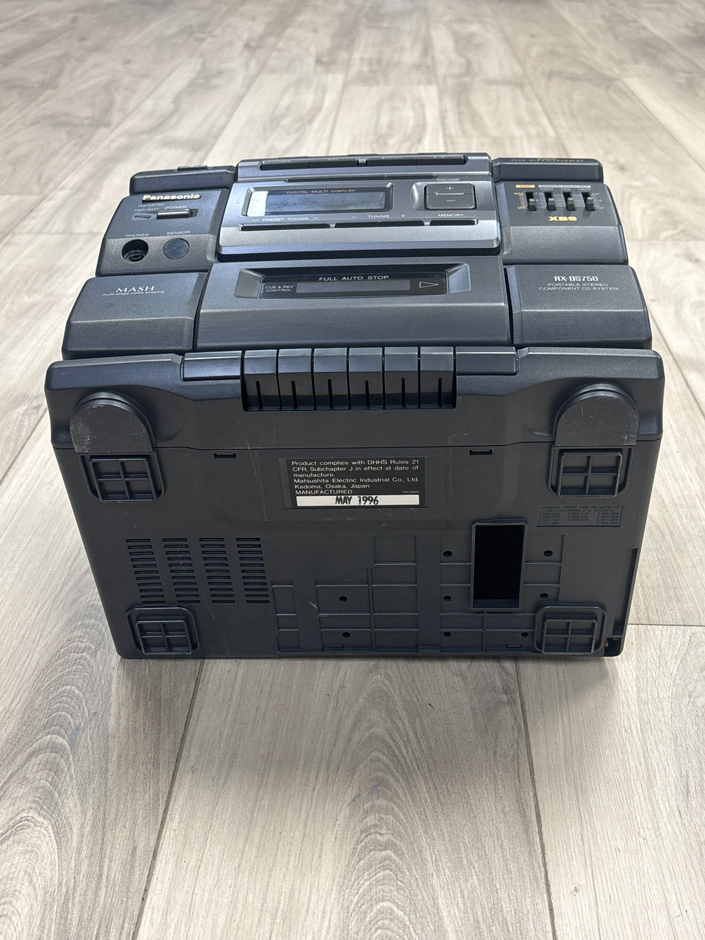 Panasonic RX-DS750 Boombox CD Player 3 CD Changer AM/FM Black