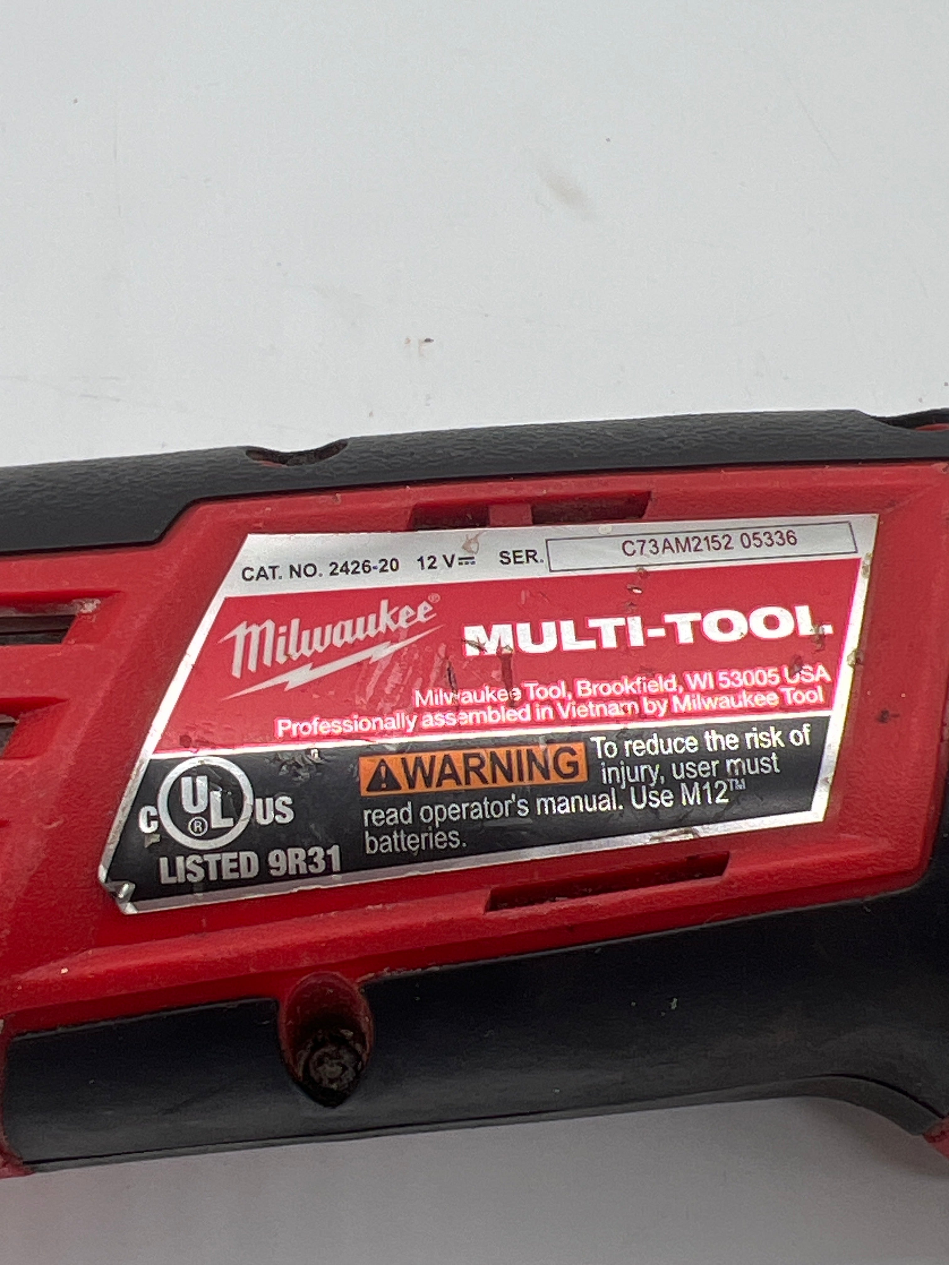Milwaukee M12 12V Multi-Tool 2426-20 Bare Tool
