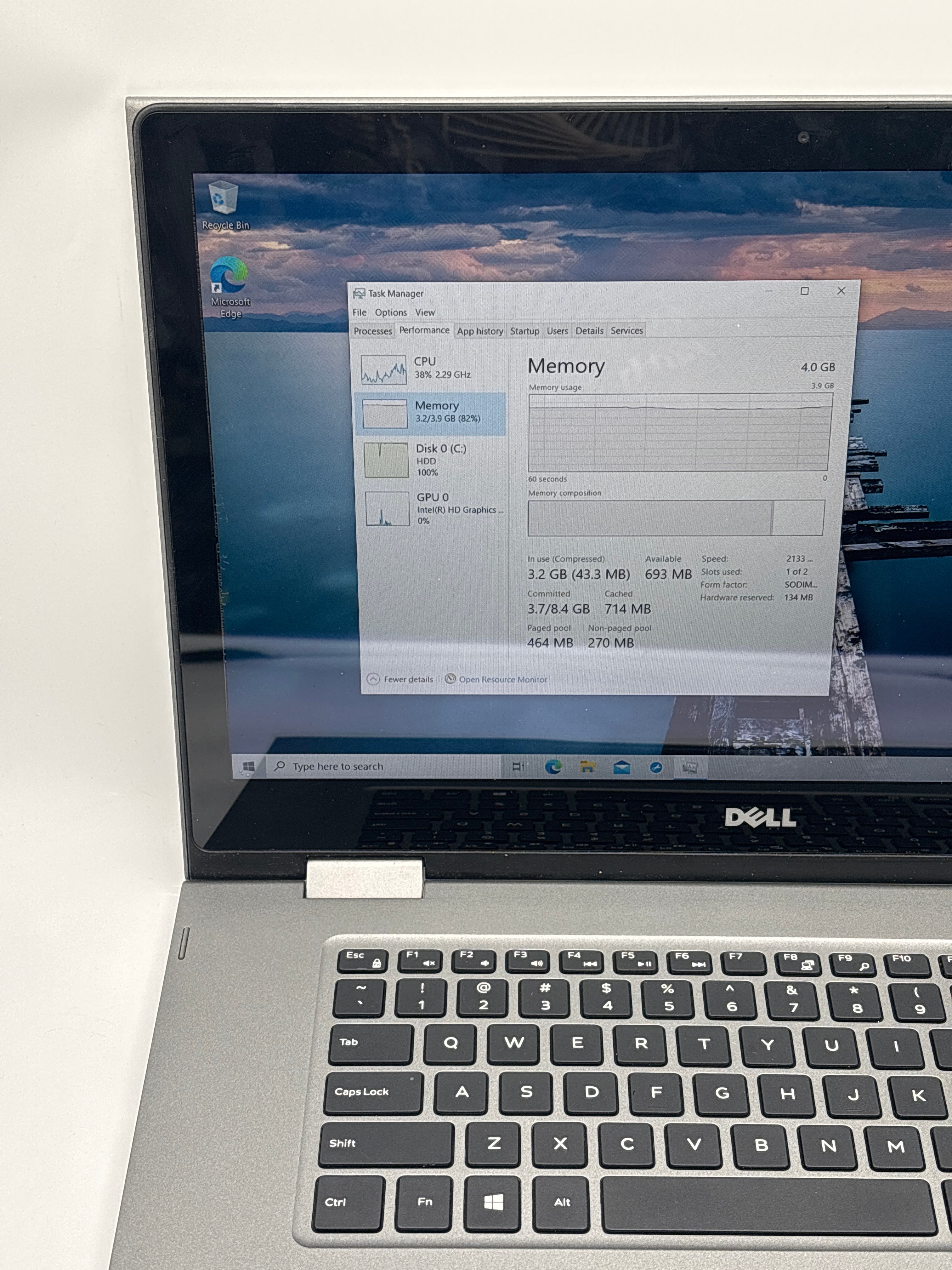 Dell Inspiron 15-5578 Pentium 4415U 4GB RAM 1TB HDD - For Parts (Bad HDD)