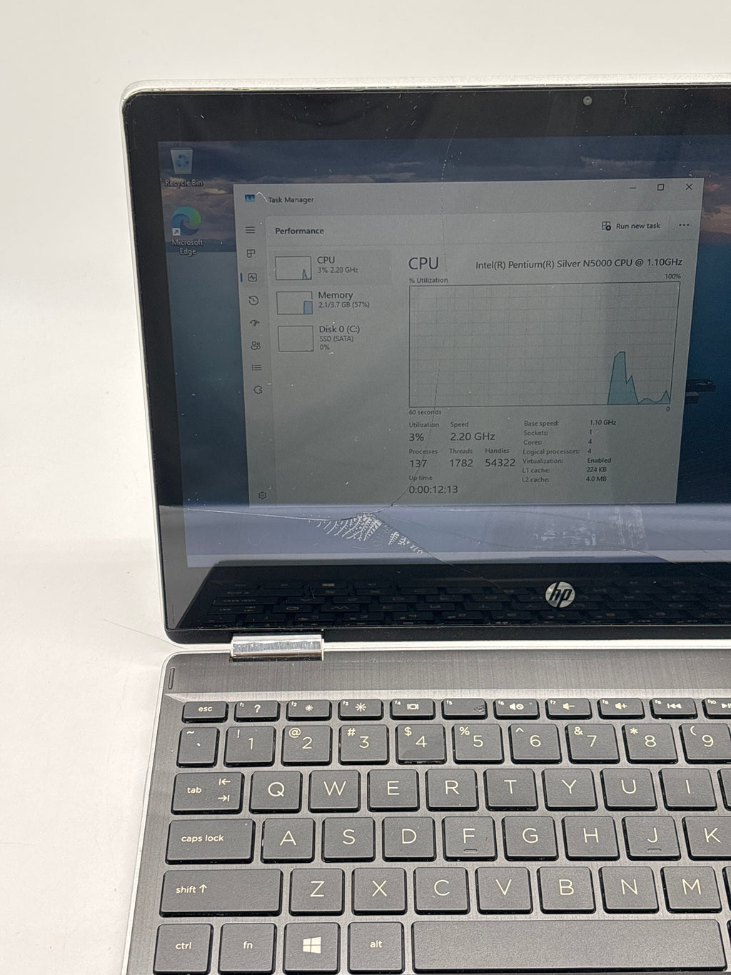 HP Pavilion x360 11m-ap0013dx N5000 4GB RAM 128GB SSD - For Parts (Read DESC)