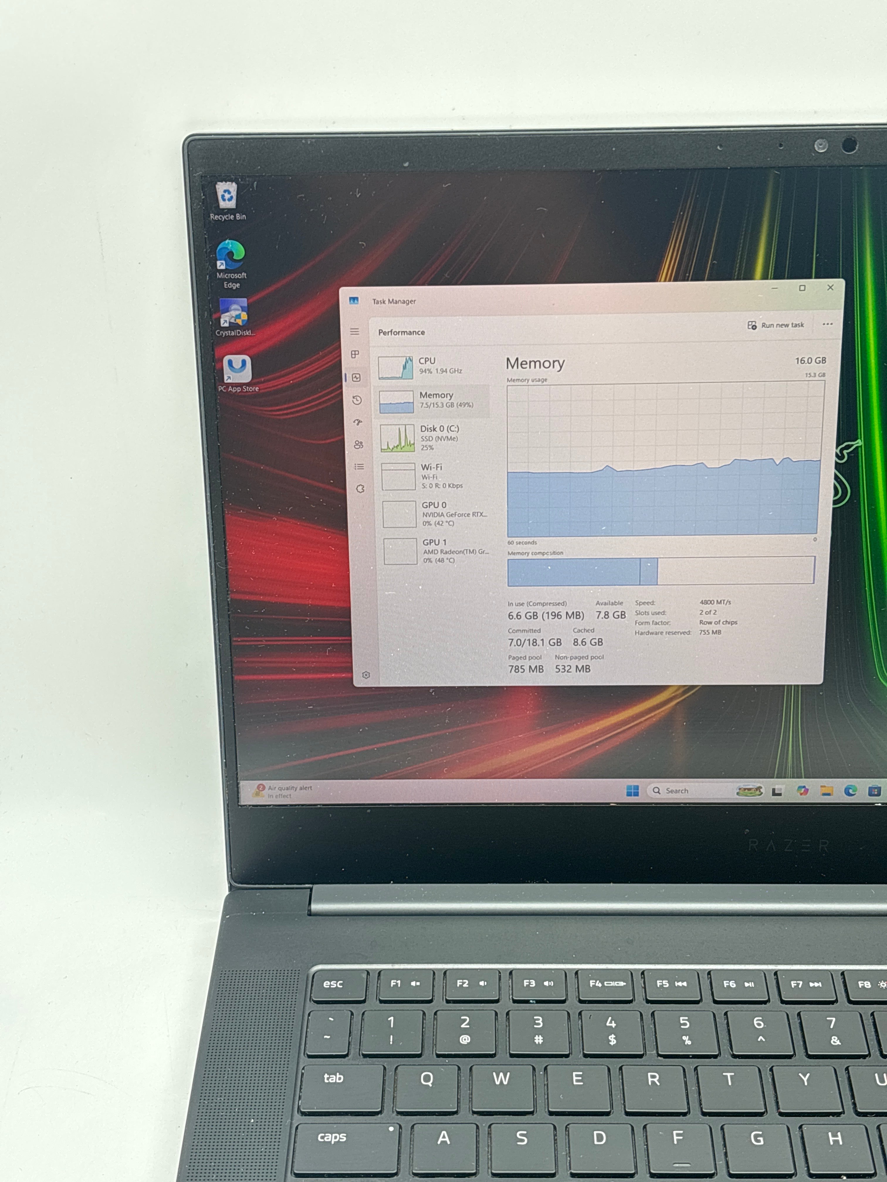 Razer Blade 14 RZ09-0427 Ryzen 9 6900HX 16GB RAM 1TB SSD RTX 3080 Ti