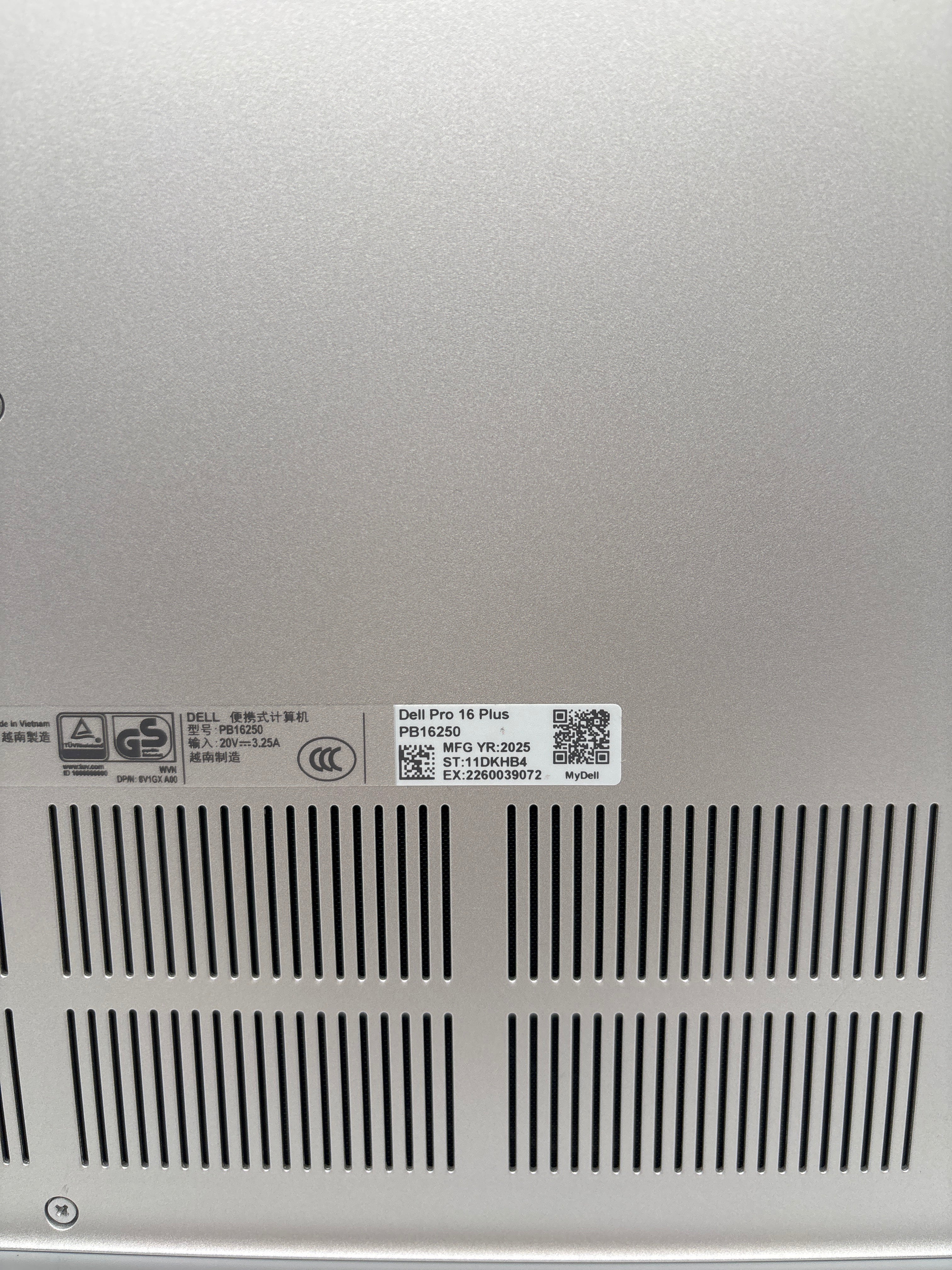 Dell Pro 16 PB16250 Plus Ultra 5 235U 16GB RAM 256GB SSD - Silver Used