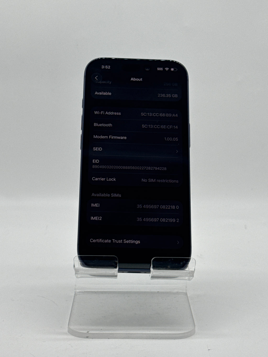 Apple iPhone 17 Pro A3256 256GB Deep Blue Unlocked - Used