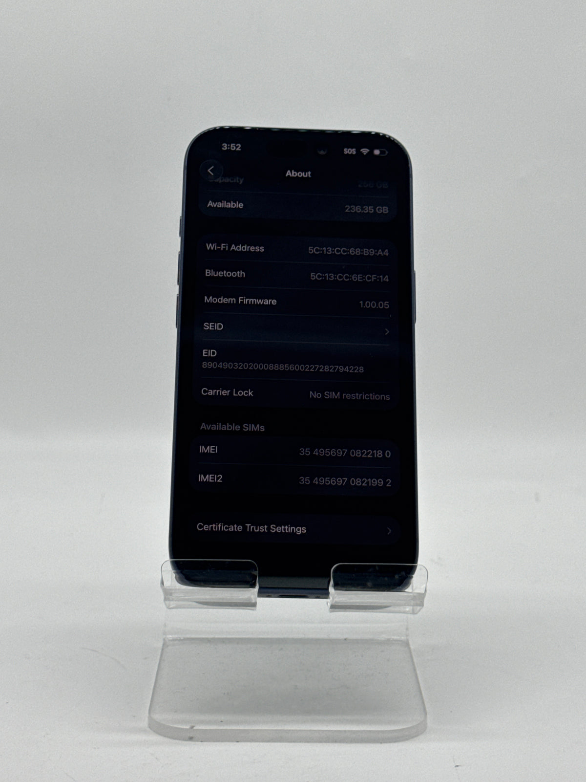 Apple iPhone 17 Pro A3256 256GB Deep Blue Unlocked - Used
