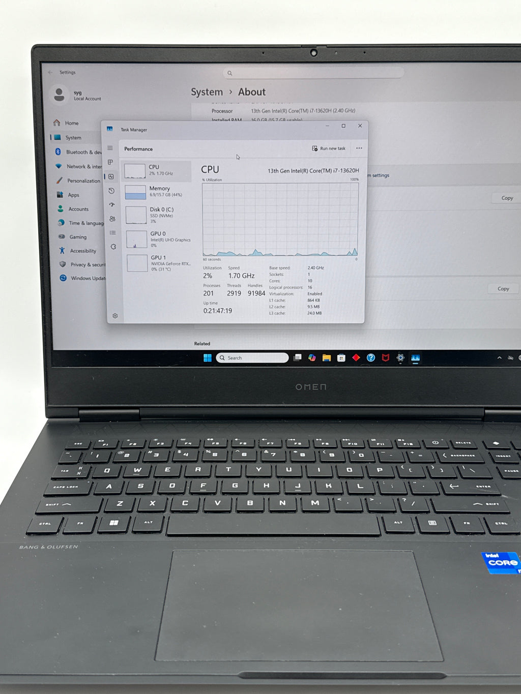 HP Omen 16-wd0073dx 16" i7-13620H 16GB RAM 1TB SSD RTX 4060 Laptop