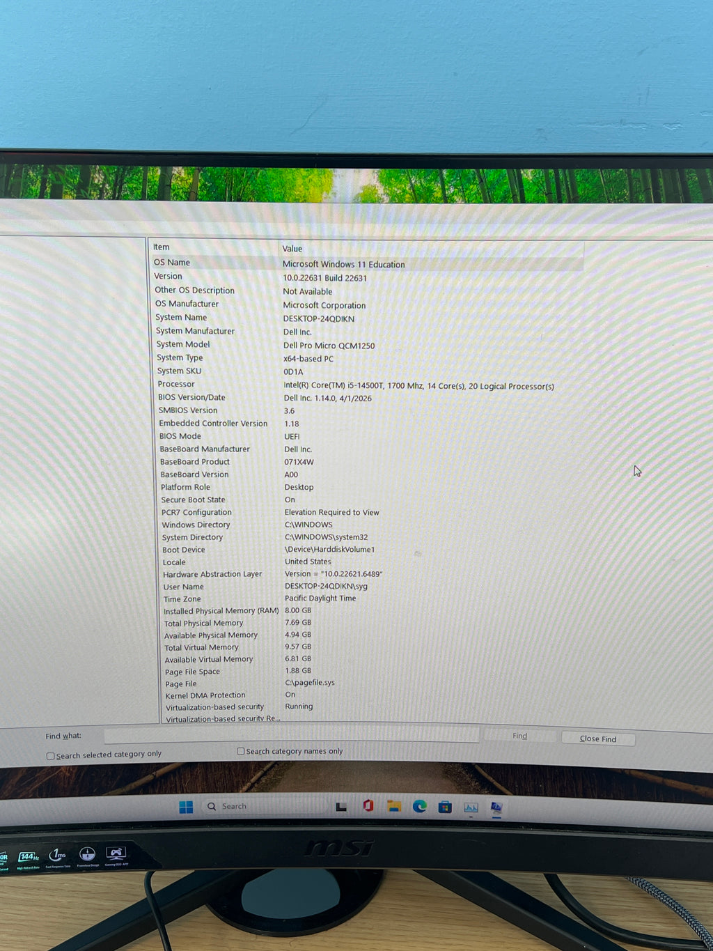 Dell Optiplex Micro QCM1250 Intel Core i5-14500T 8GB RAM 256GB SSD