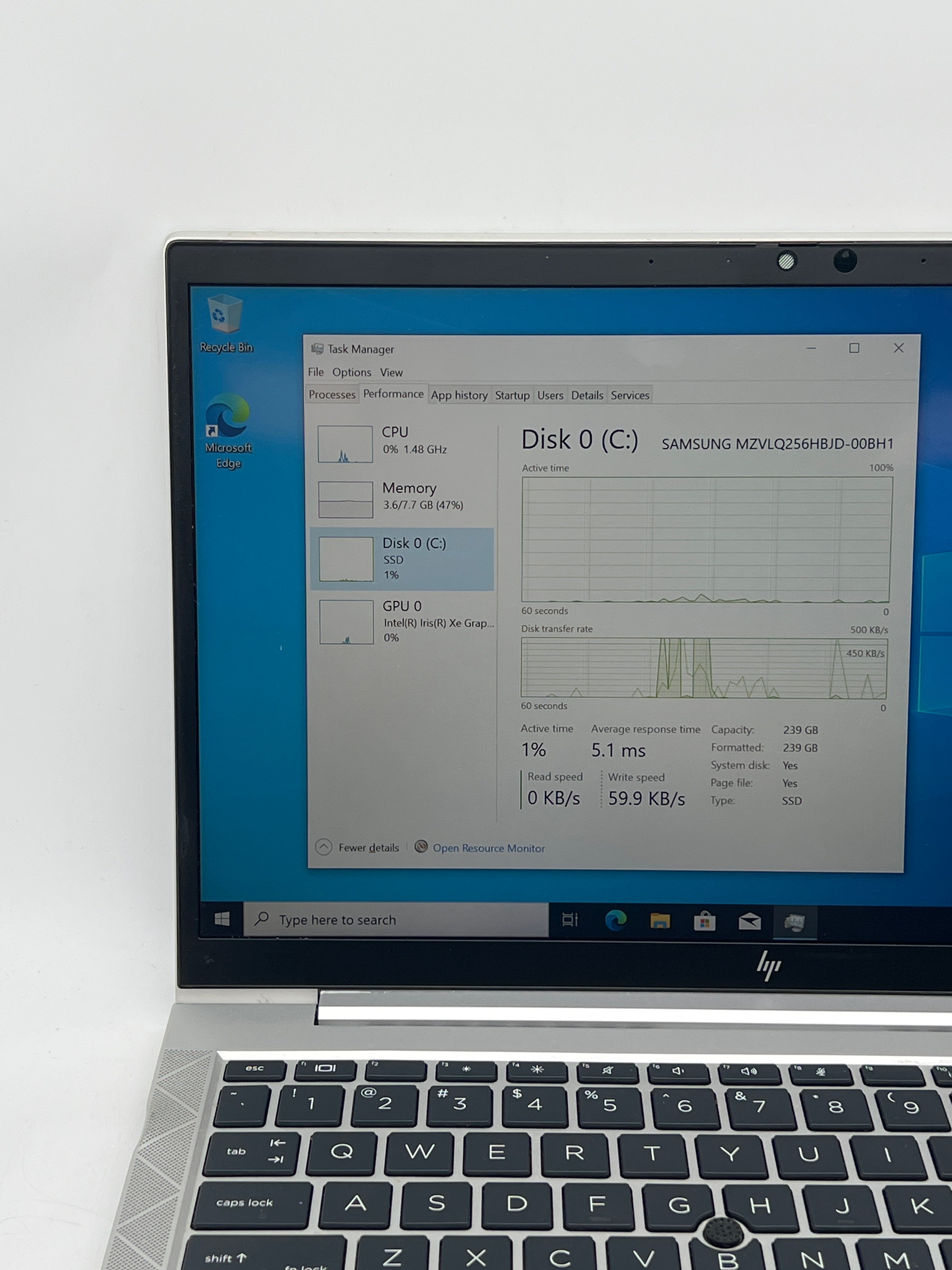 HP Elitebook 840 G8 Touch i5-1135G7 8GB RAM 256GB SSD - Bios Lock/Remotely Managed