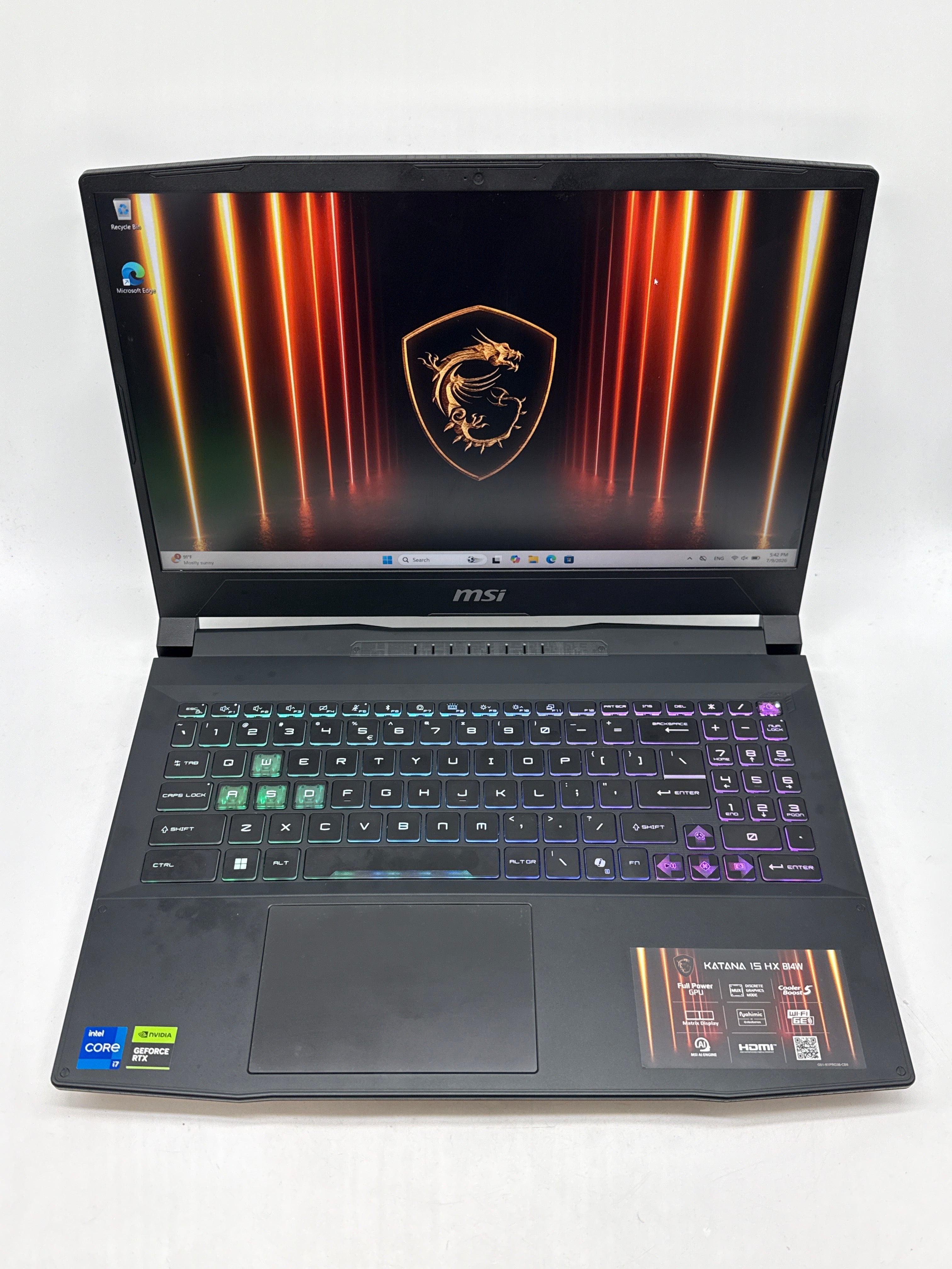 MSI Katana 15 HX B14WEK i7-14650HX 16GB RAM 512GB SSD RTX 5050 - Used