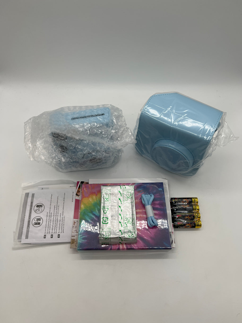 Fujifilm Instax Mini SE Instant Film Camera Bundle Blue New Open Box