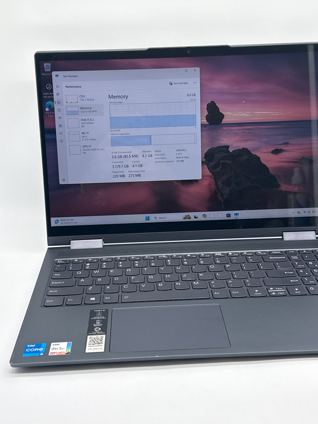 Lenovo Yoga 7 15 ITL5 i5-1135G7 8GB RAM 256GB SSD