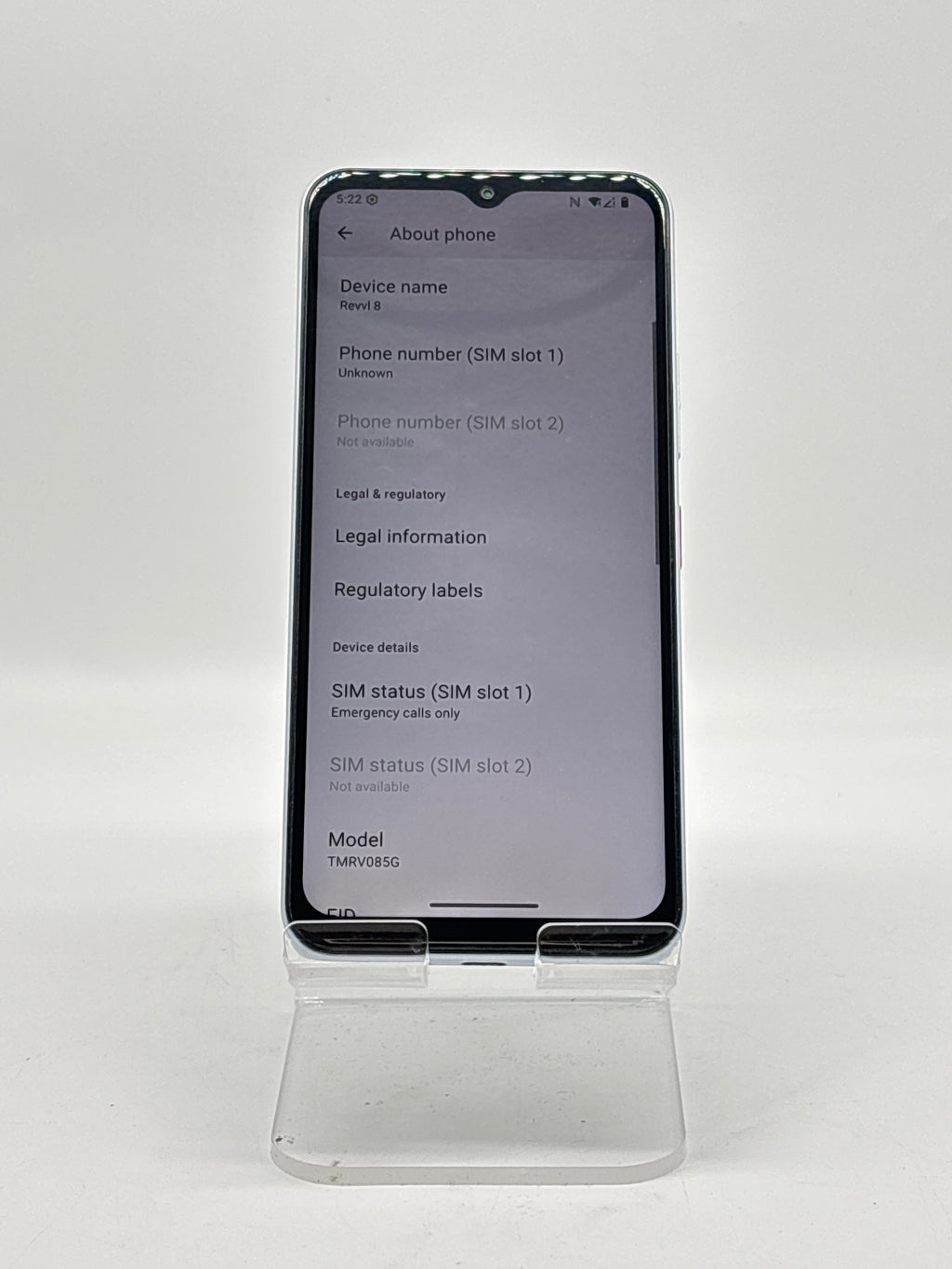 T-Mobile REVVL 8 5G 128GB White Compatible with T-Mobile Read
