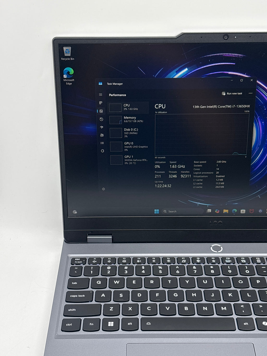 Lenovo LOQ 15IRX10 15" Intel i7-13650HX 16GB RAM 512GB SSD RTX 5060 Gray - Used