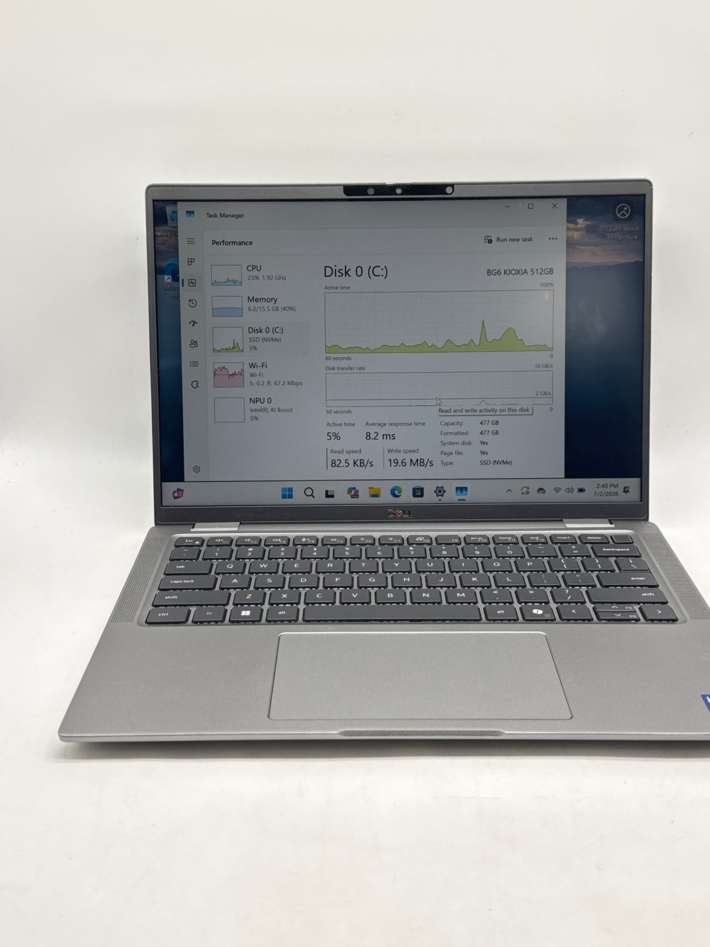 Dell Latitude 7450 14" Intel Ultra 7 155U 16GB RAM 512GB SSD - Used