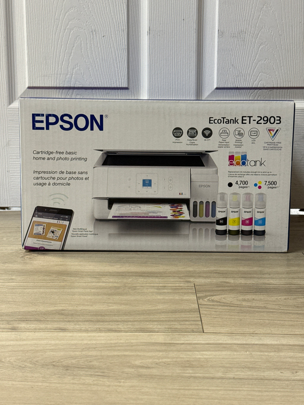 Epson EcoTank ET-2903 Wireless Color All-in-One Printer White - New