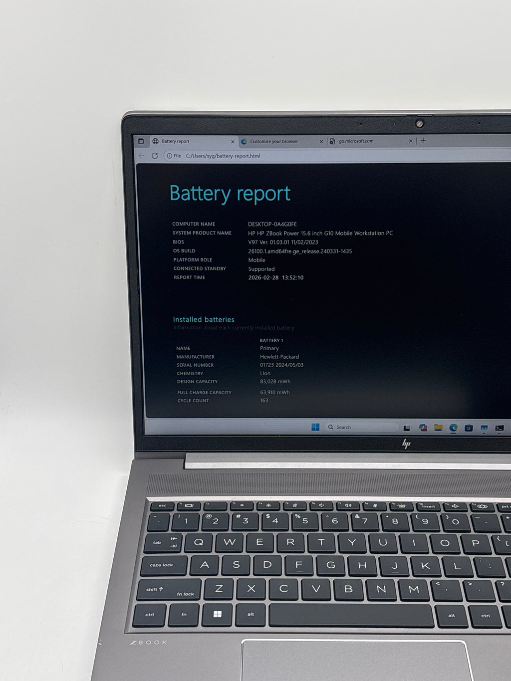 HP ZBook Power G10 i7-13800H 32GB RAM 512GB SSD RTX A1000 - For Parts (Read DESC)