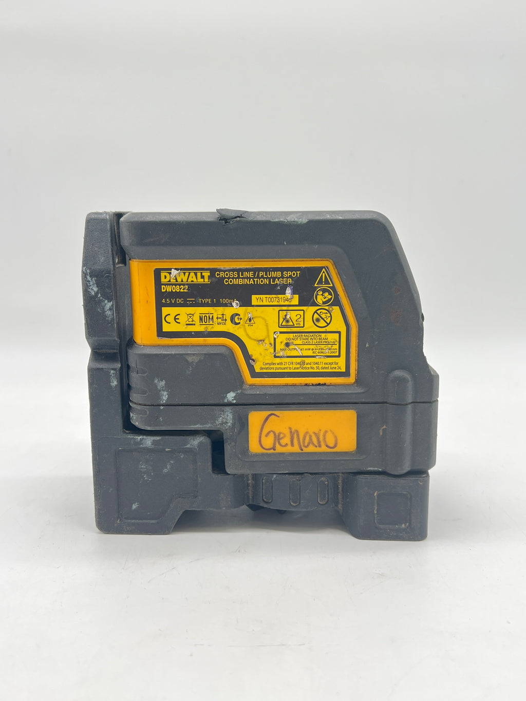 DEWALT DW0822 Cross-Line Laser Level Used - YN T00731946