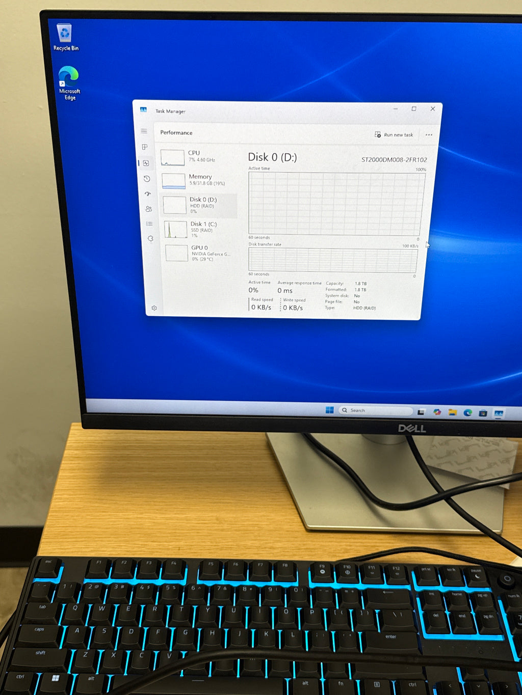 Dell G5 5000 i7-10700F 32GB RAM 2TB HDD 256GB SSD GTX 1660 Ti - Used