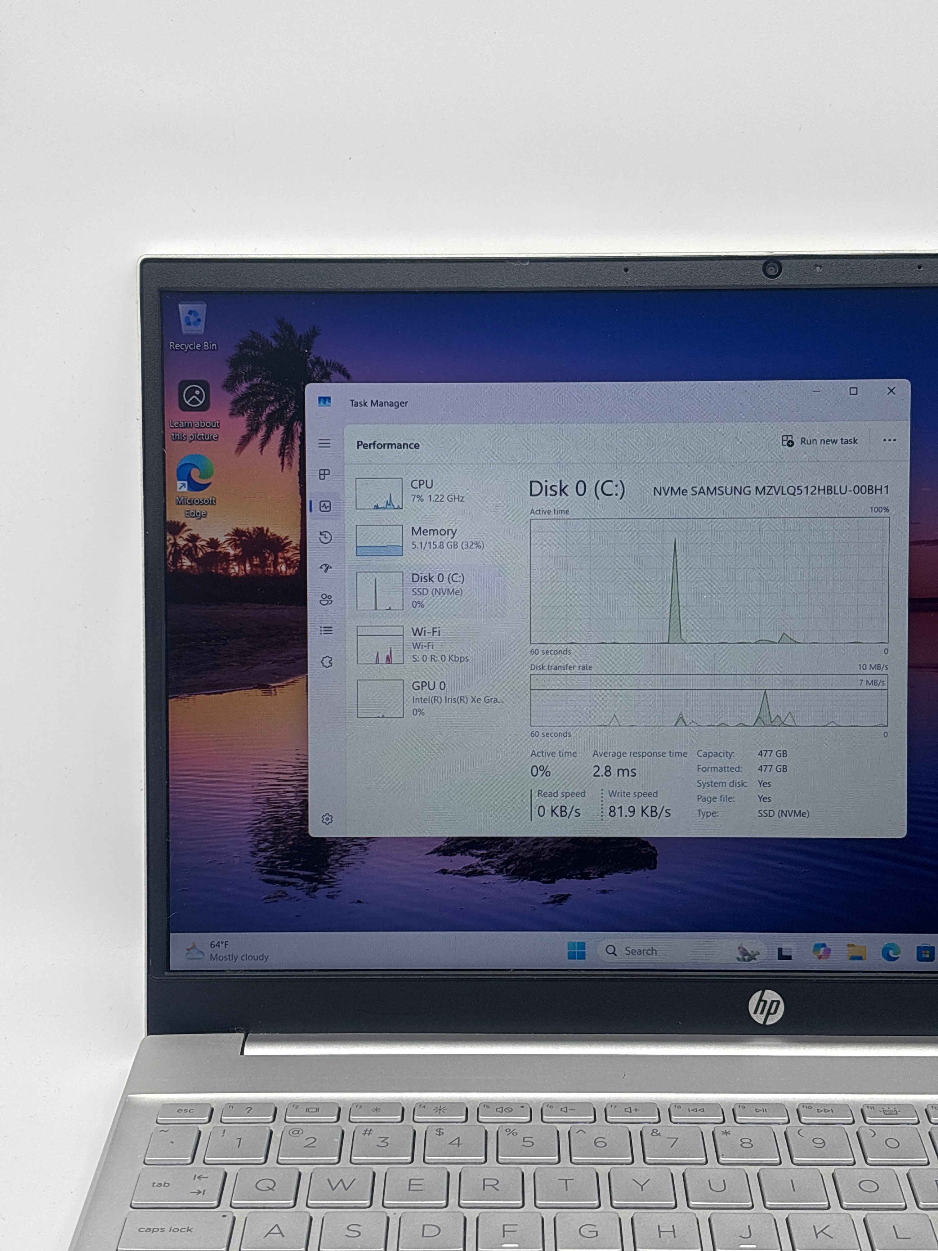 HP Pavilion 15 i7-1195G7 16GB 512GB SSD - For Parts (Minor Cracks/Dent)