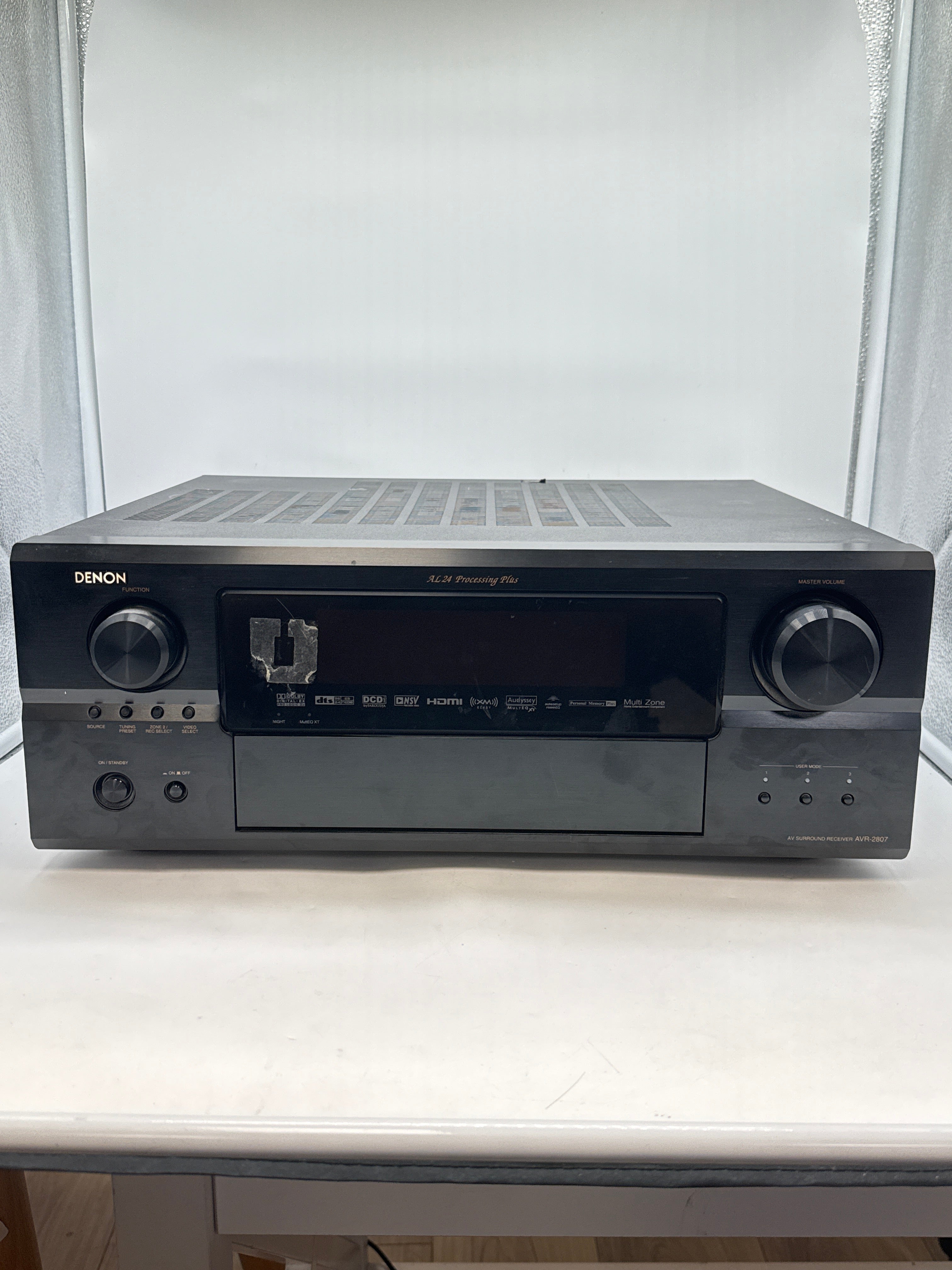 Denon AVR-2807 AL24 7.1 A/V Receiver Black - Used Tested