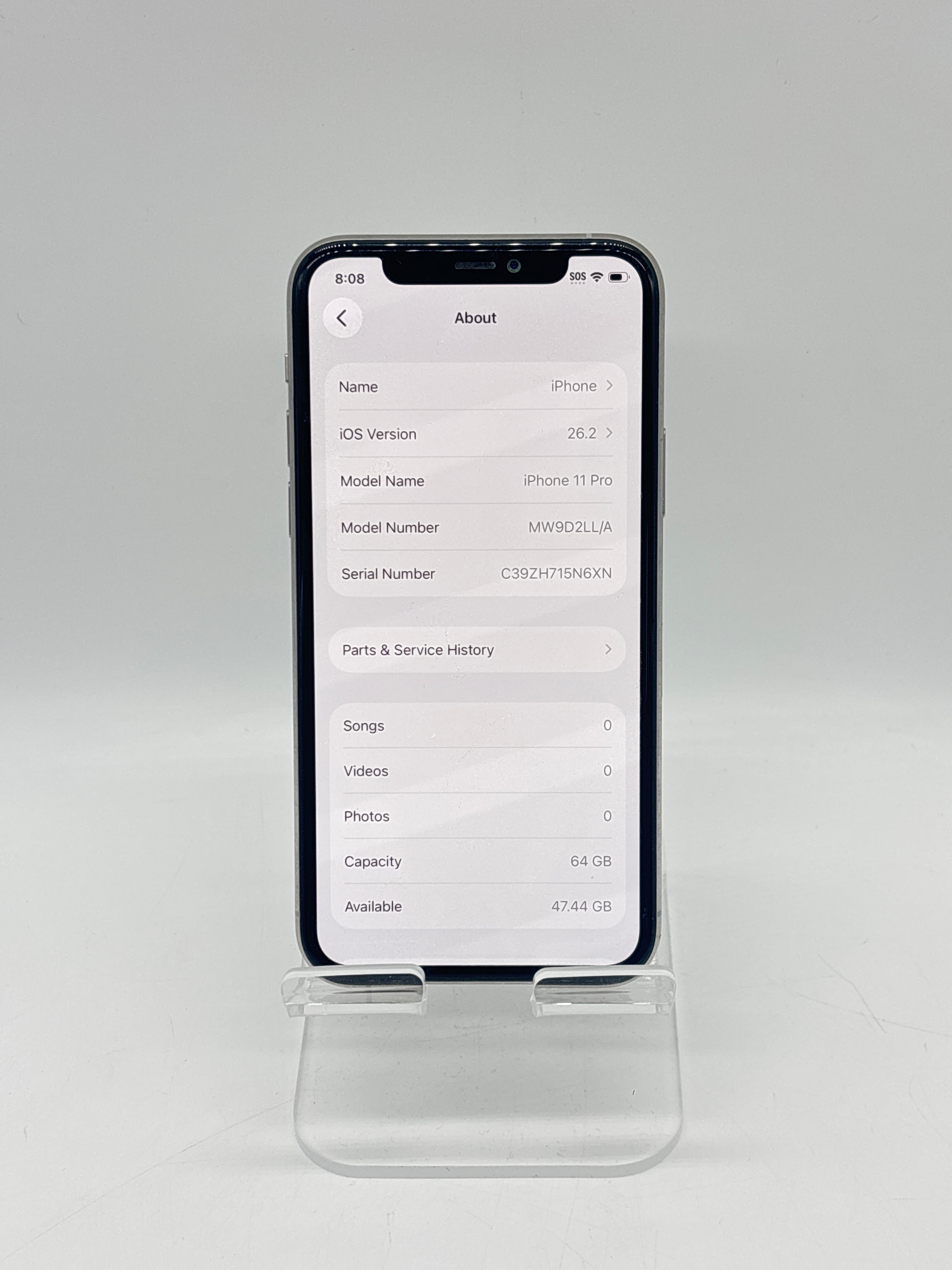 Apple iPhone 11 Pro 64 GB White Unlocked - For Parts