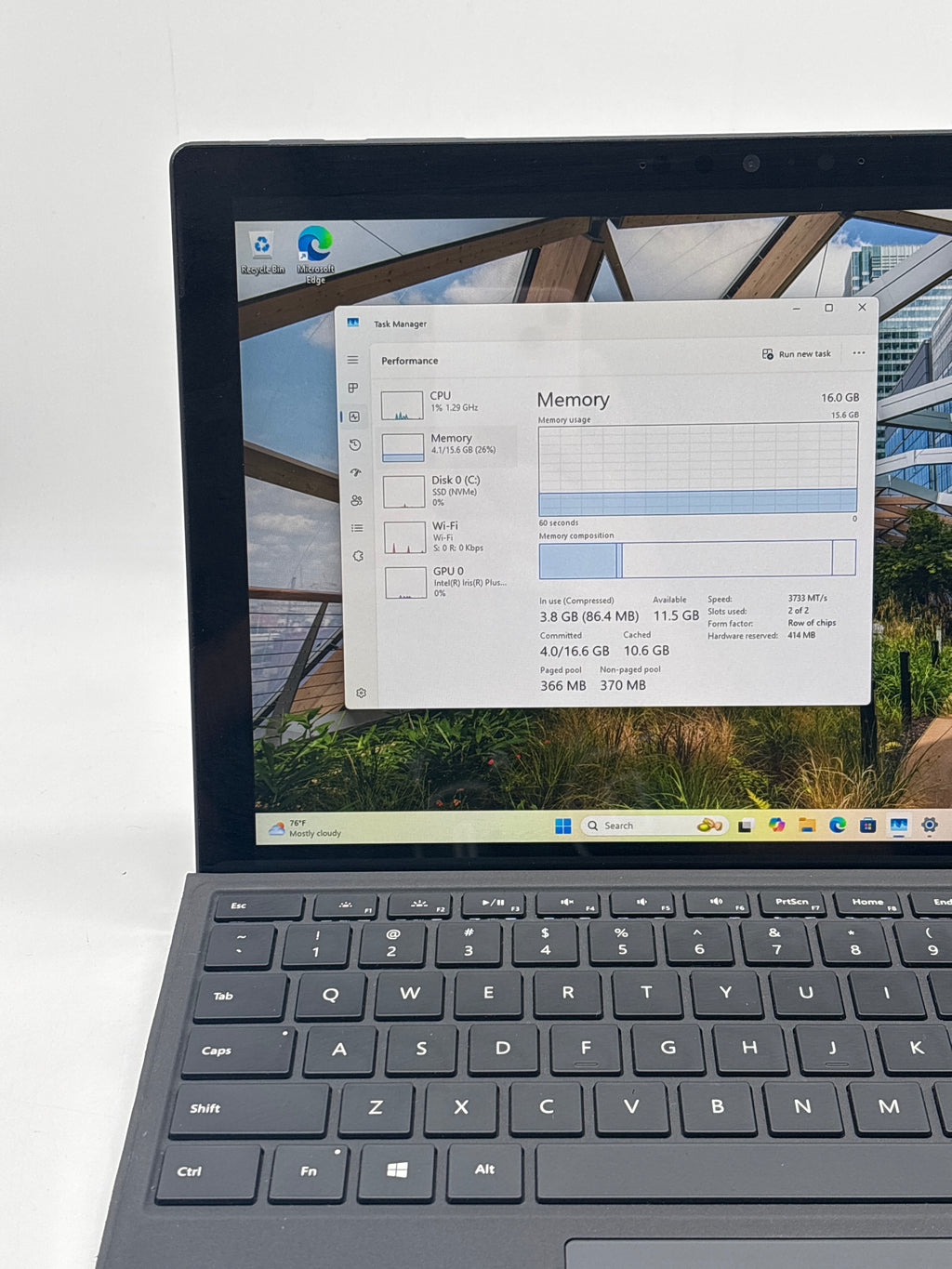 Microsoft Surface Pro 7 1866 i7-1065G7 16GB RAM 256GB SSD