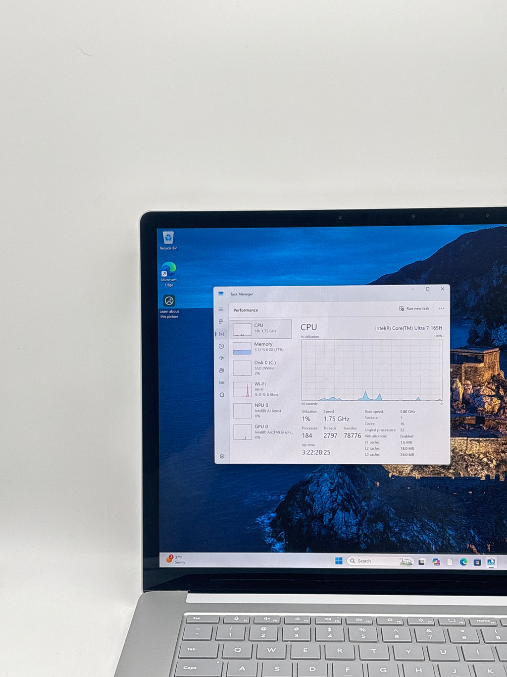 Microsoft Surface Laptop 6 Ultra 7 165H 16GB RAM 512GB SSD (Remotely Managed)