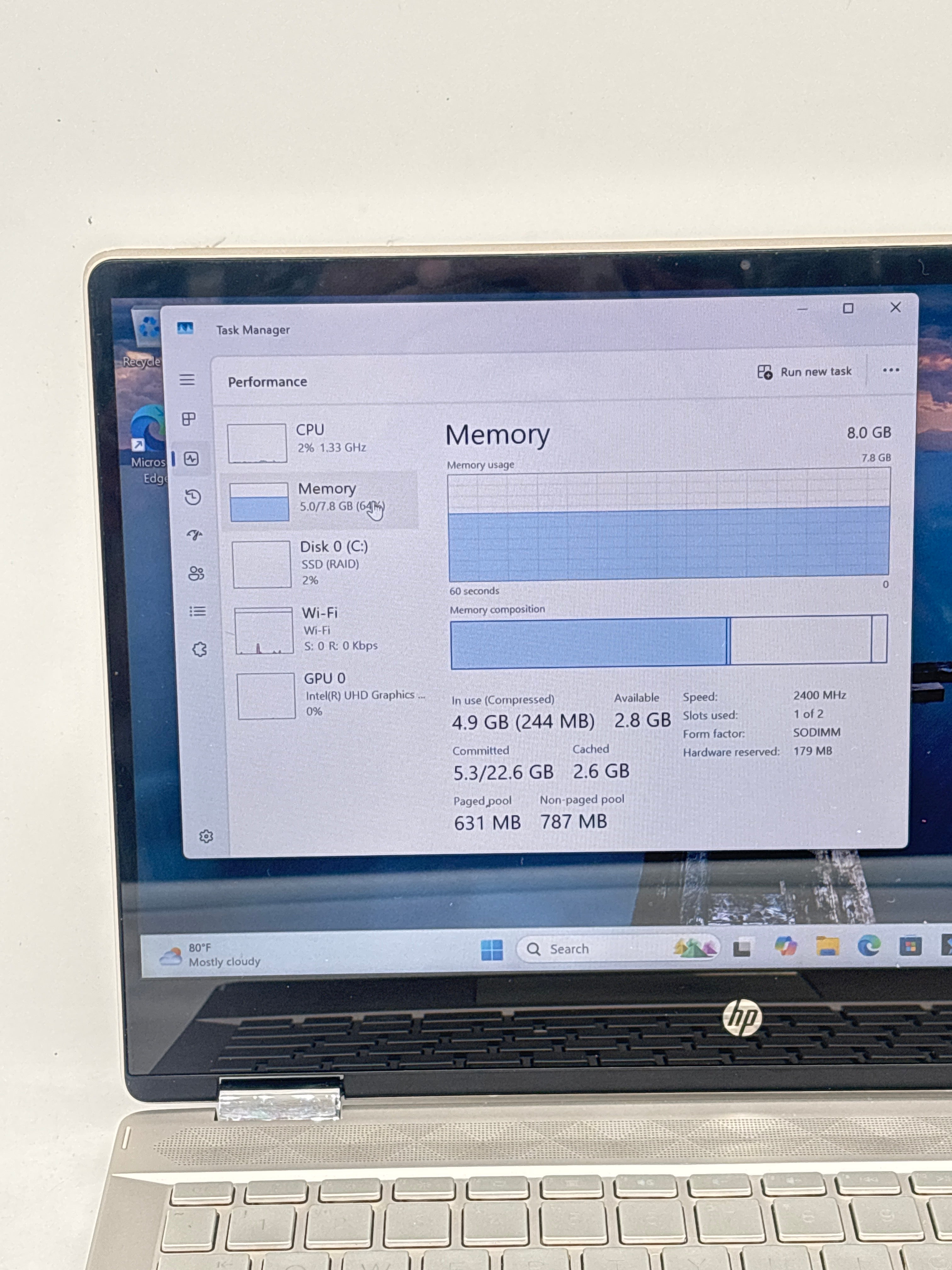 HP Pavilion x360 m Convertible i5-8265u 8GB RAM 128GB SSD - Used