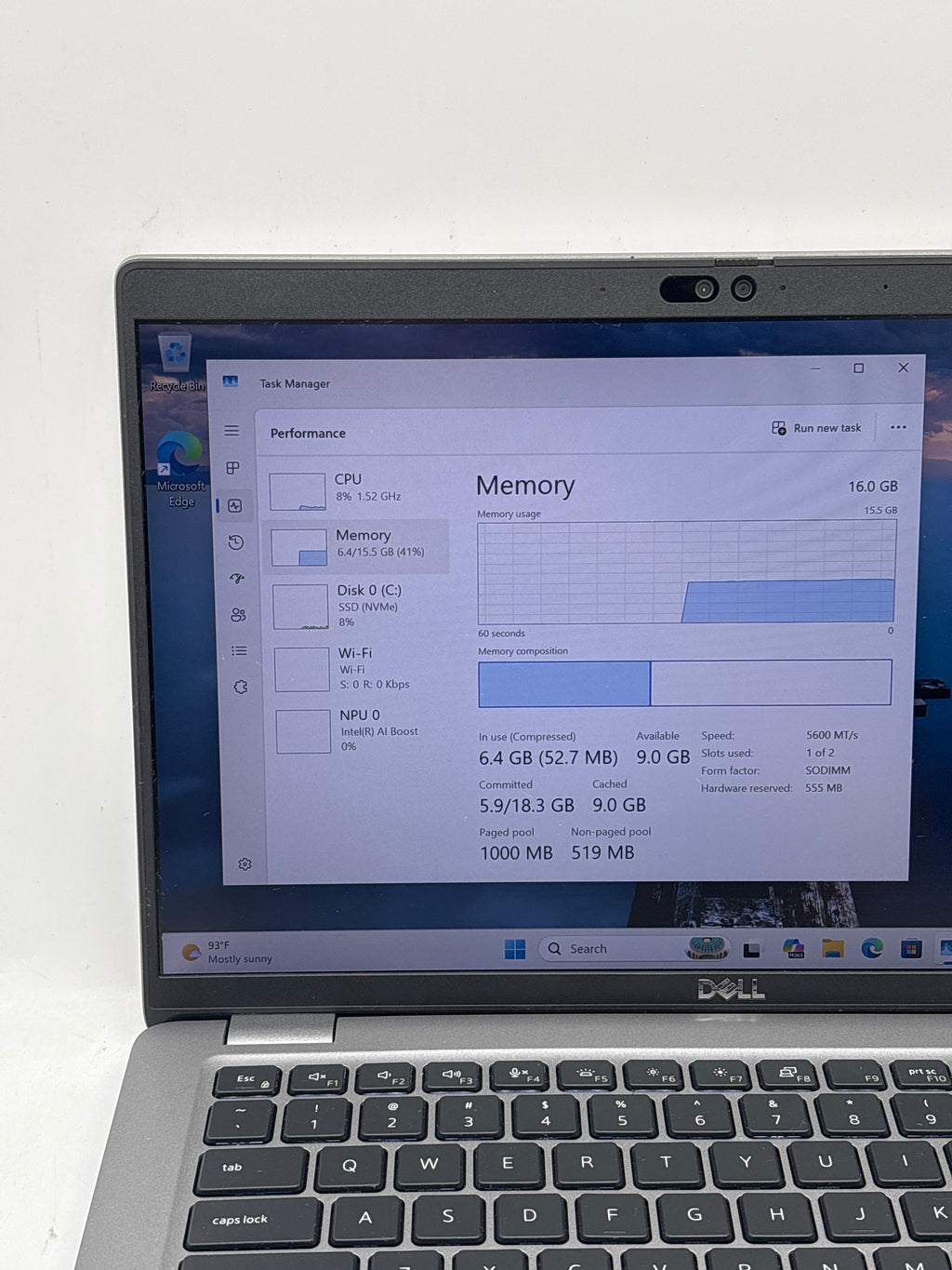 Dell Latitude 5450 14" Core Ultra 5 135U 16GB RAM 256GB SSD Gray - Used